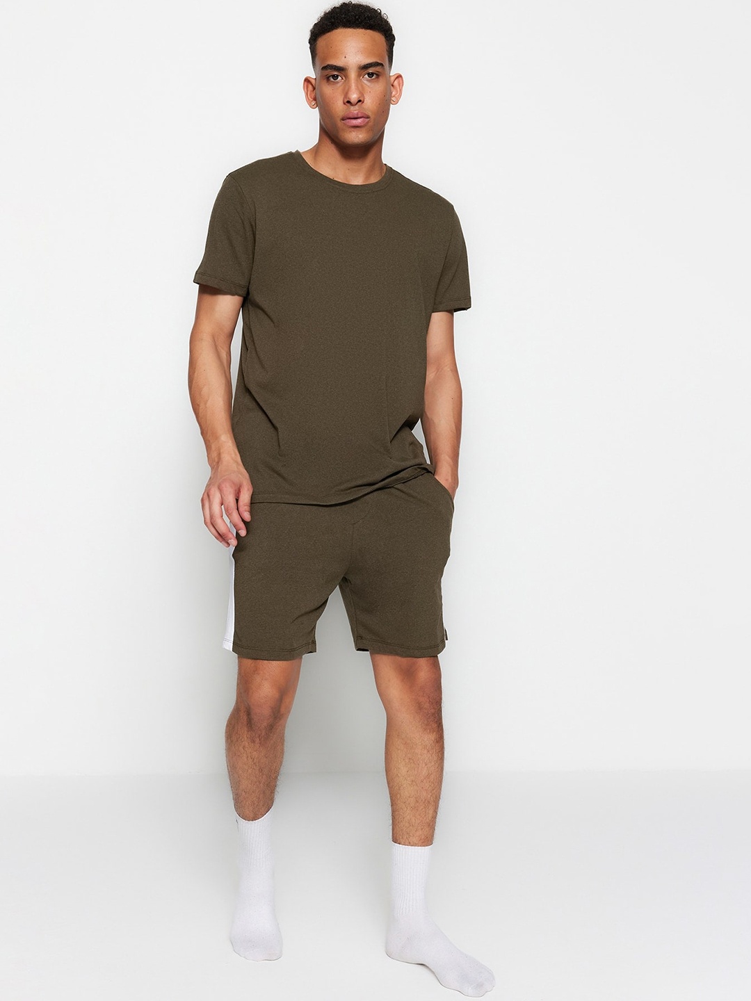 

Trendyol Pure Cotton Night Suit, Olive