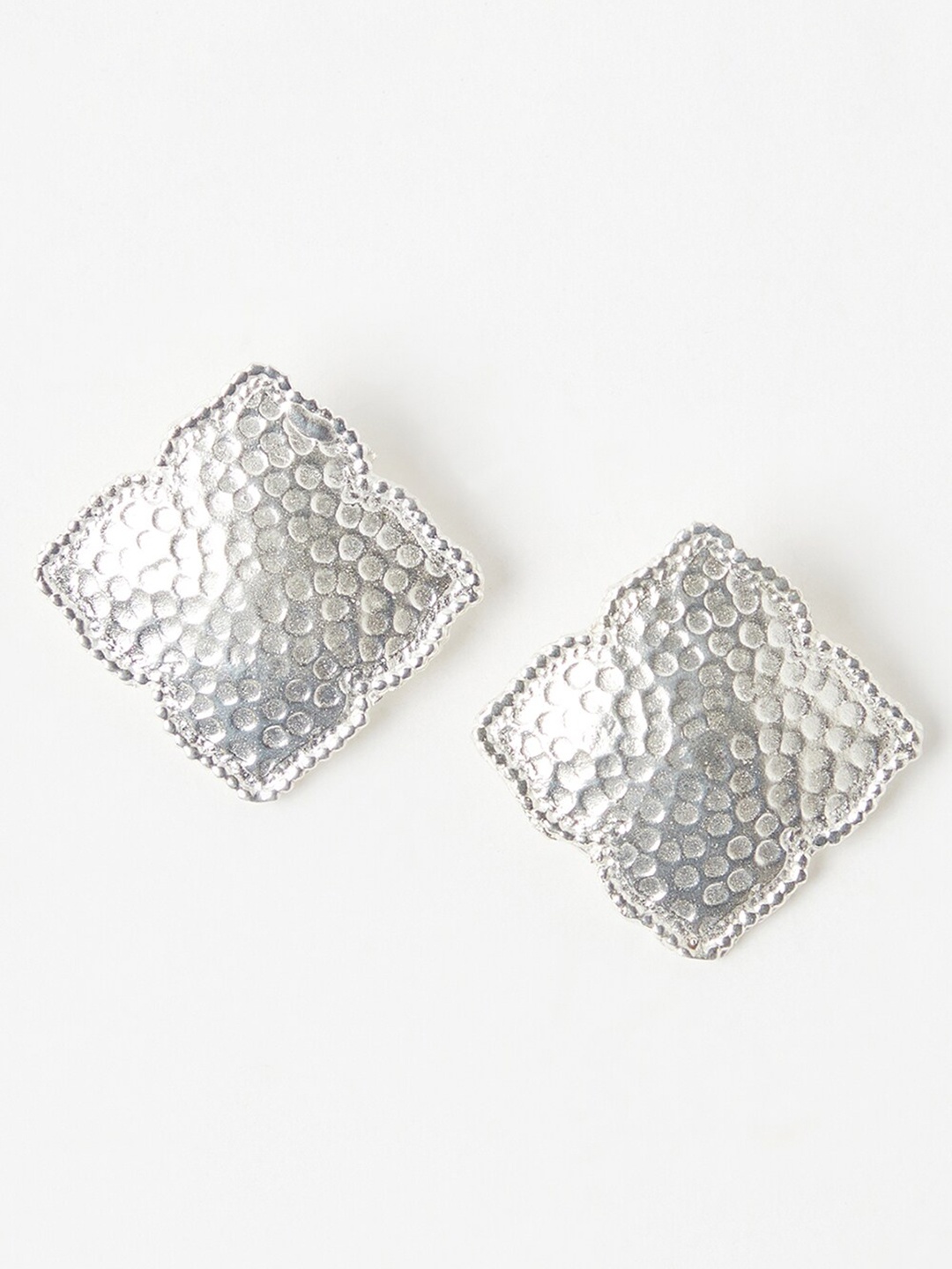 

Fabindia Silver Contemporary Studs Earrings