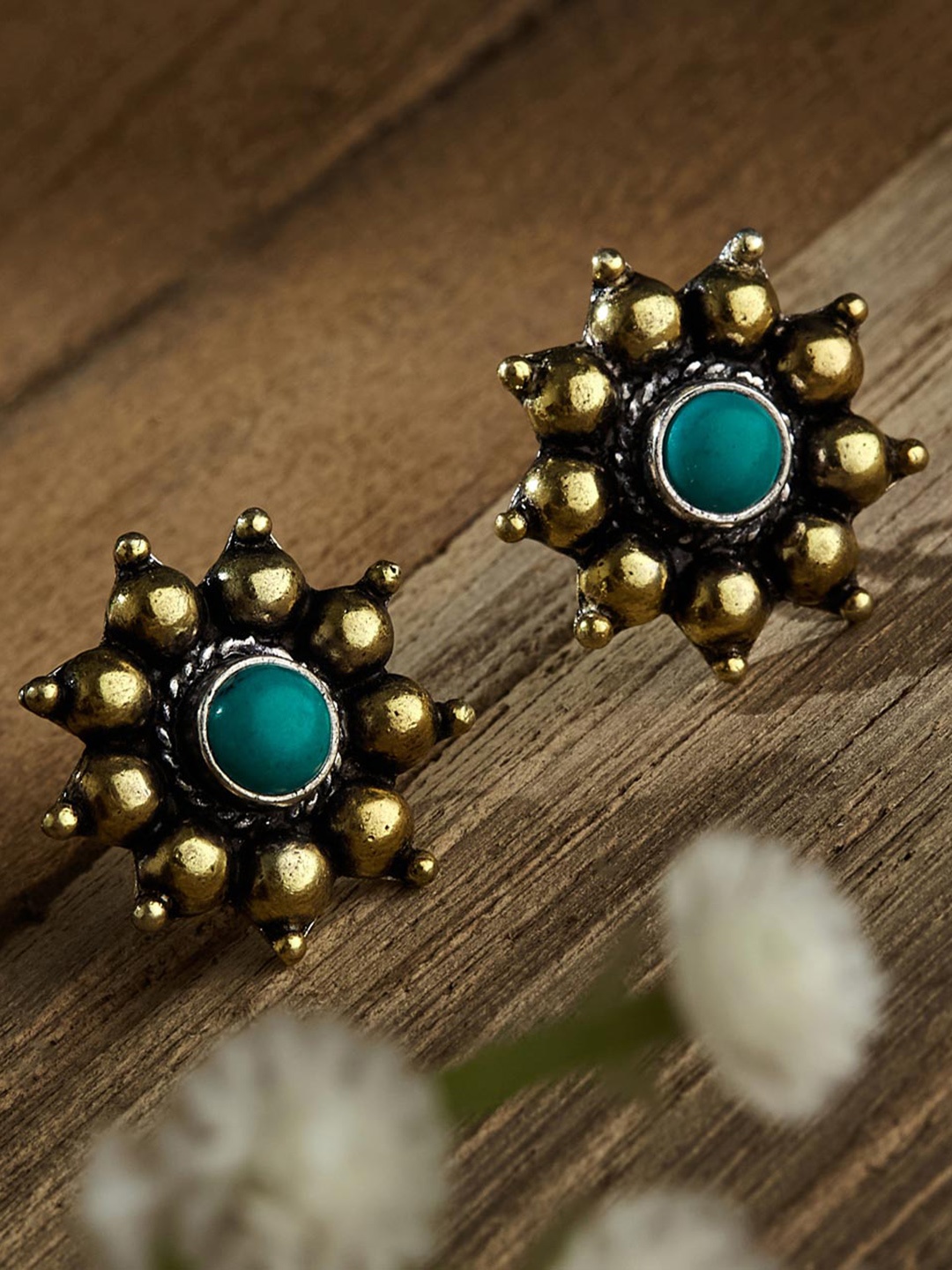 

Fabindia Gold Plated Floral Studs Earrings