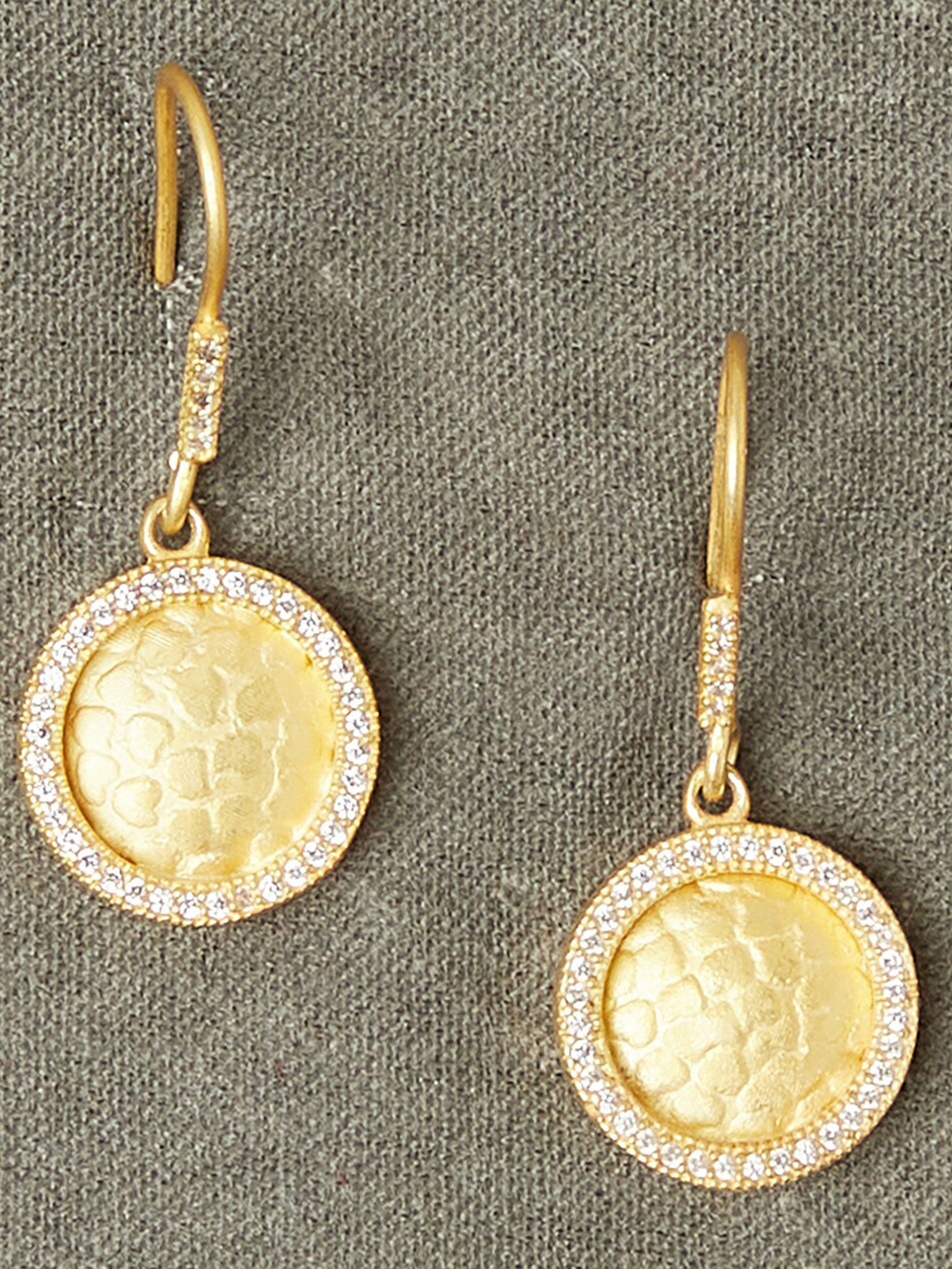 

Fabindia Gold-Plated Circular Drop Earrings