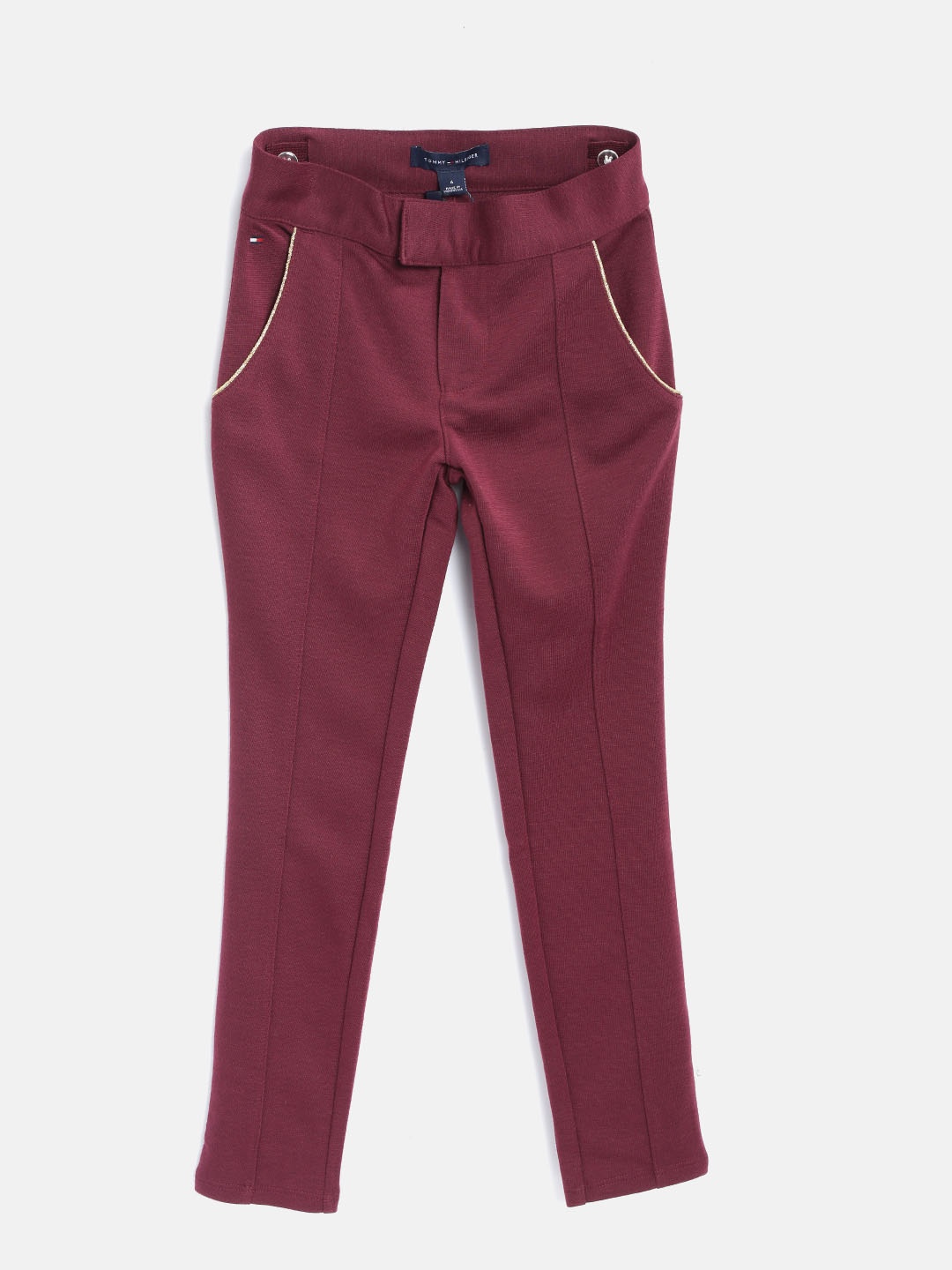 

Tommy Hilfiger Girls Burgundy Original Regular Fit Trousers
