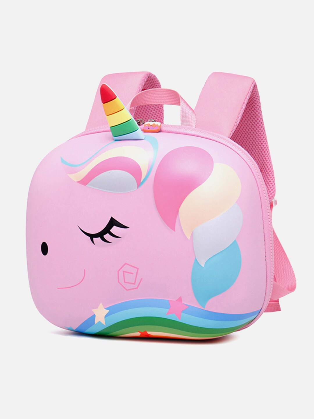 

Little Surprise Box LLP Kids Colourblocked Water Resistant Backpack with Hip Strap, Pink
