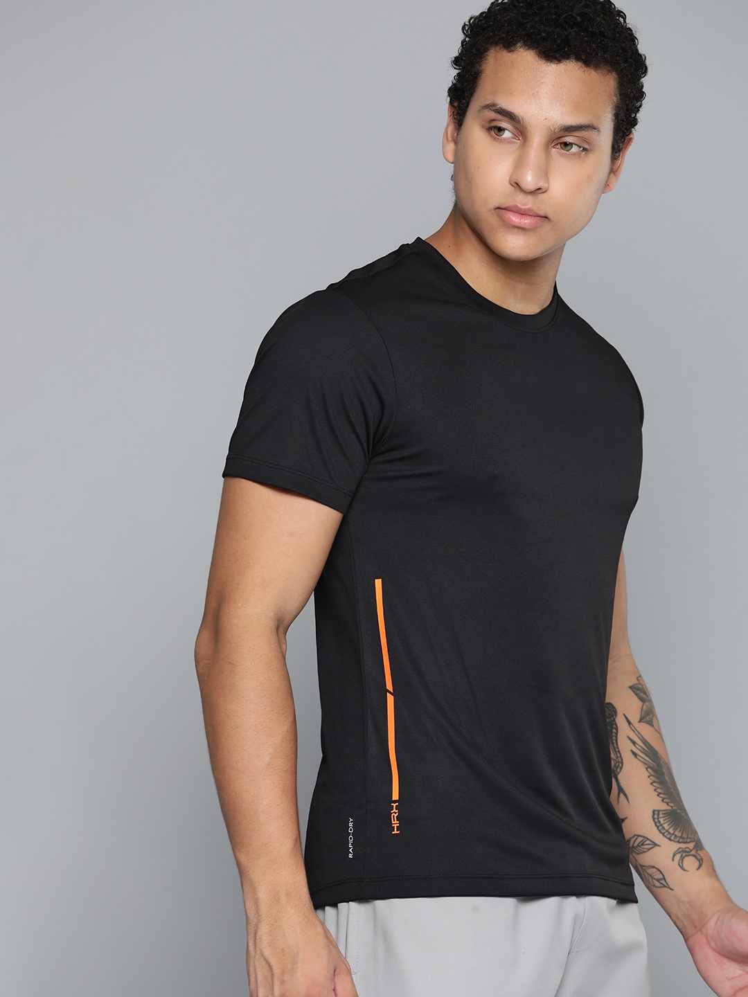 

HRX by Hrithik Roshan Rapid-Dry Training T-shirt, Black