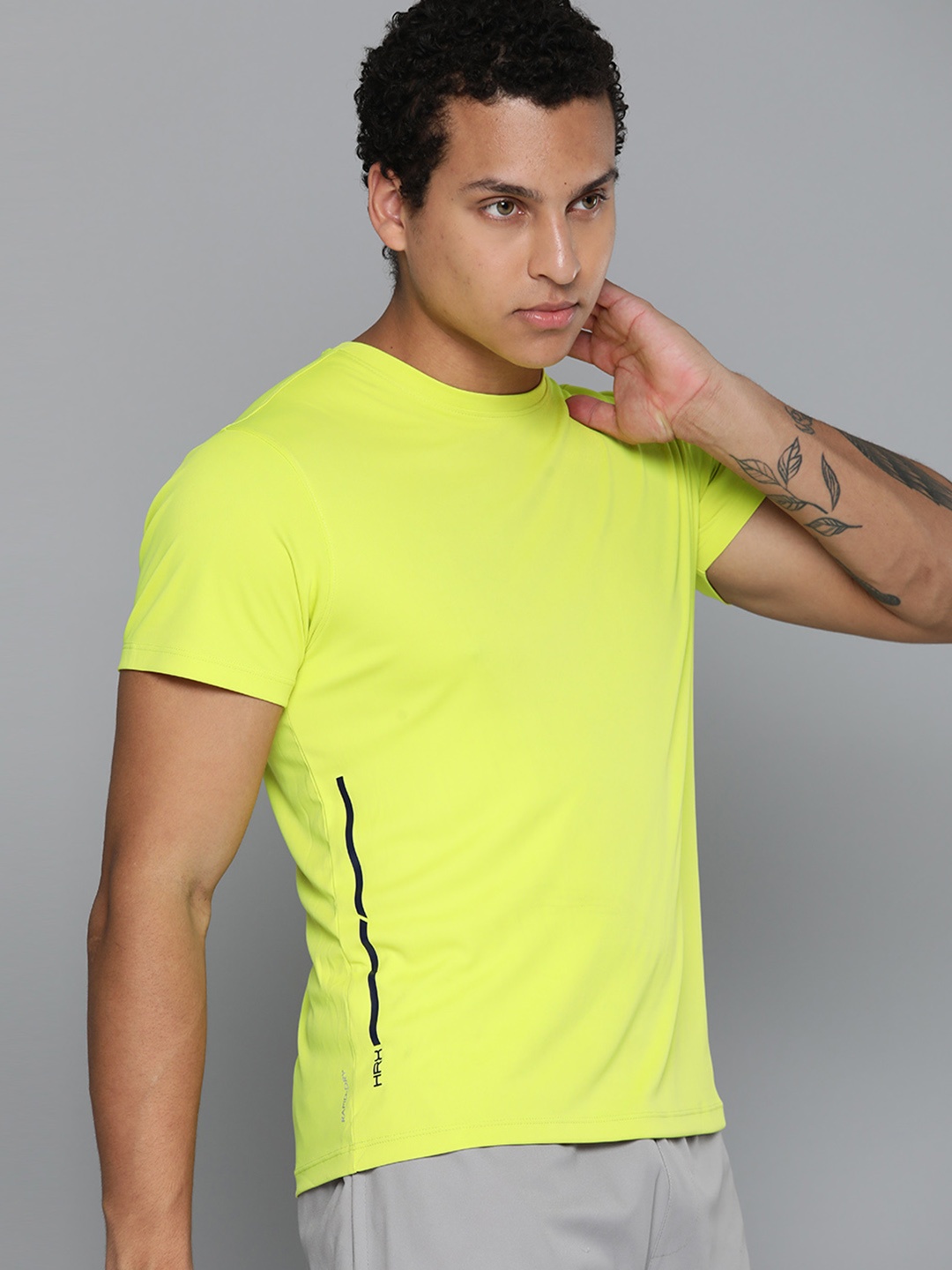 

HRX by Hrithik Roshan Rapid-Dry Training T-shirt, Lime green