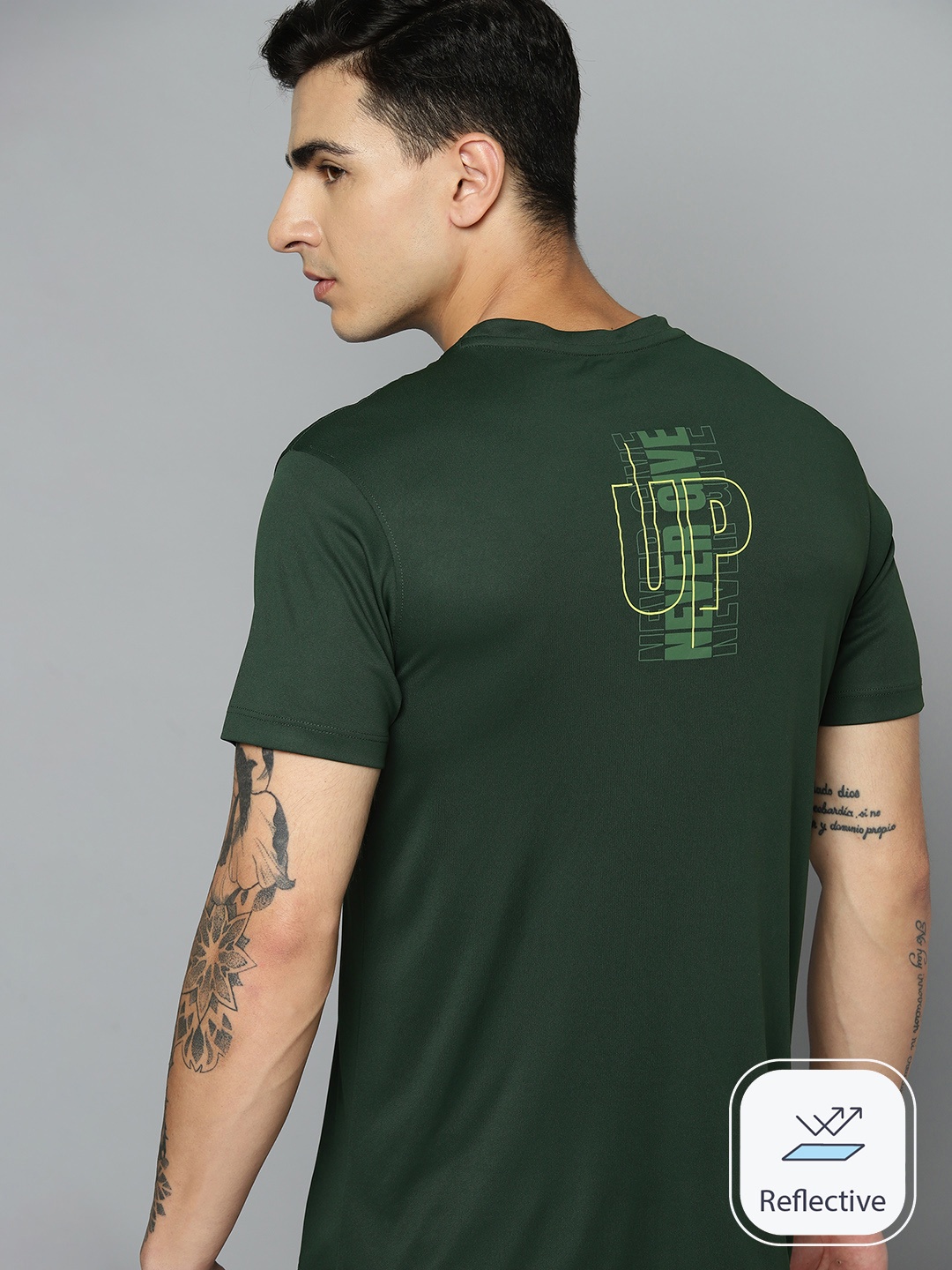 

HRX by Hrithik Roshan Rapid-Dry Training T-shirt, Green