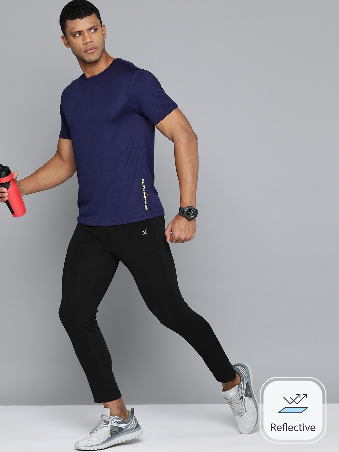 

HRX by Hrithik Roshan Rapid-Dry Running T-shirt, Navy blue