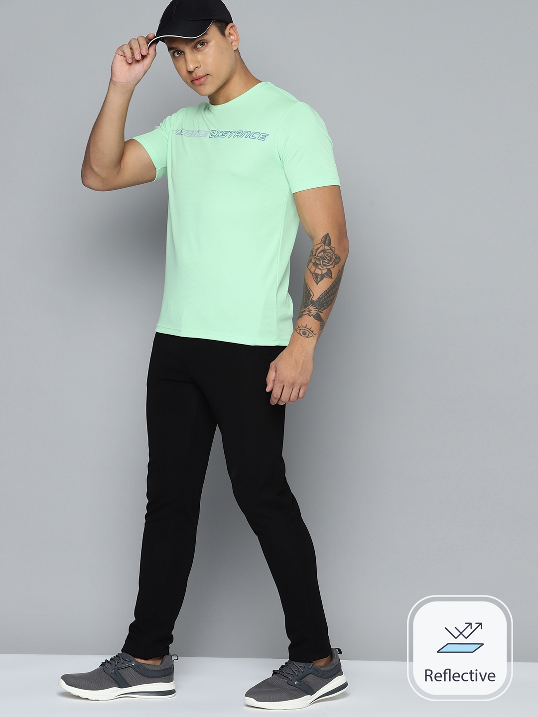 

HRX by Hrithik Roshan Men Typography Printed Rapid-Dry Running T-shirt, Green