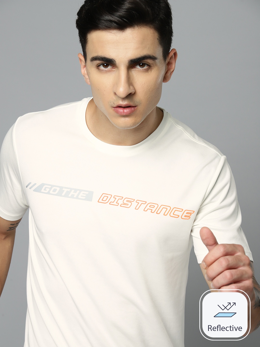 

HRX by Hrithik Roshan Printed Rapid-Dry Running T-shirt, White
