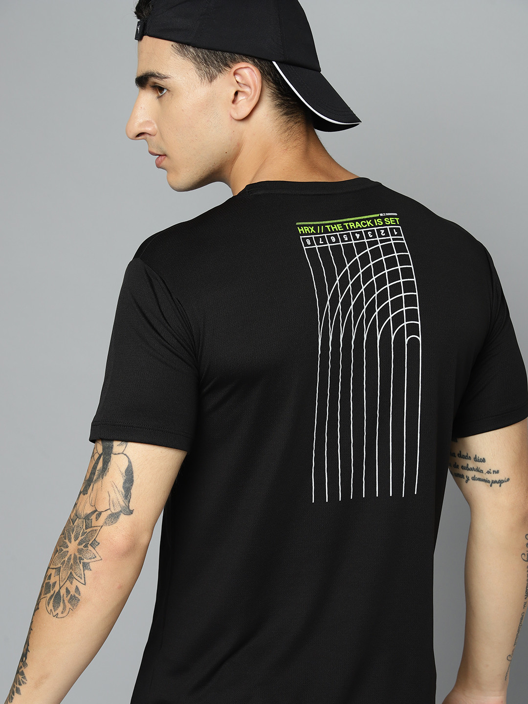 

HRX by Hrithik Roshan Printed Rapid-Dry Running T-shirt, Black