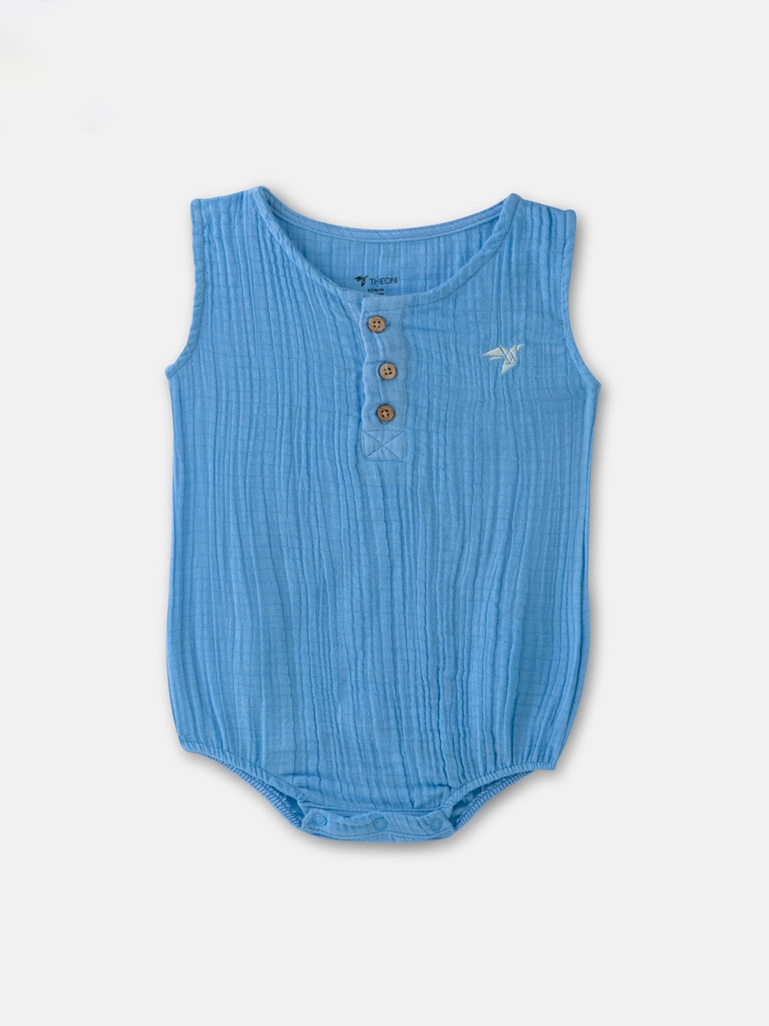 

THEONI Infant Kids Striped Cotton Bodysuit, Blue