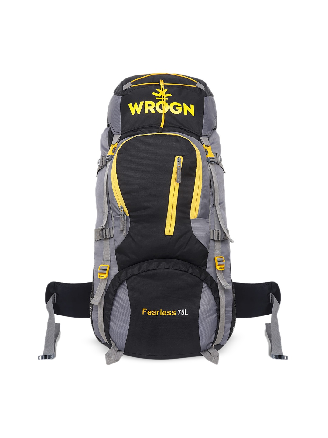 

WROGN Logo Printed Waterproof Rucksacks with Rain Cover, Black