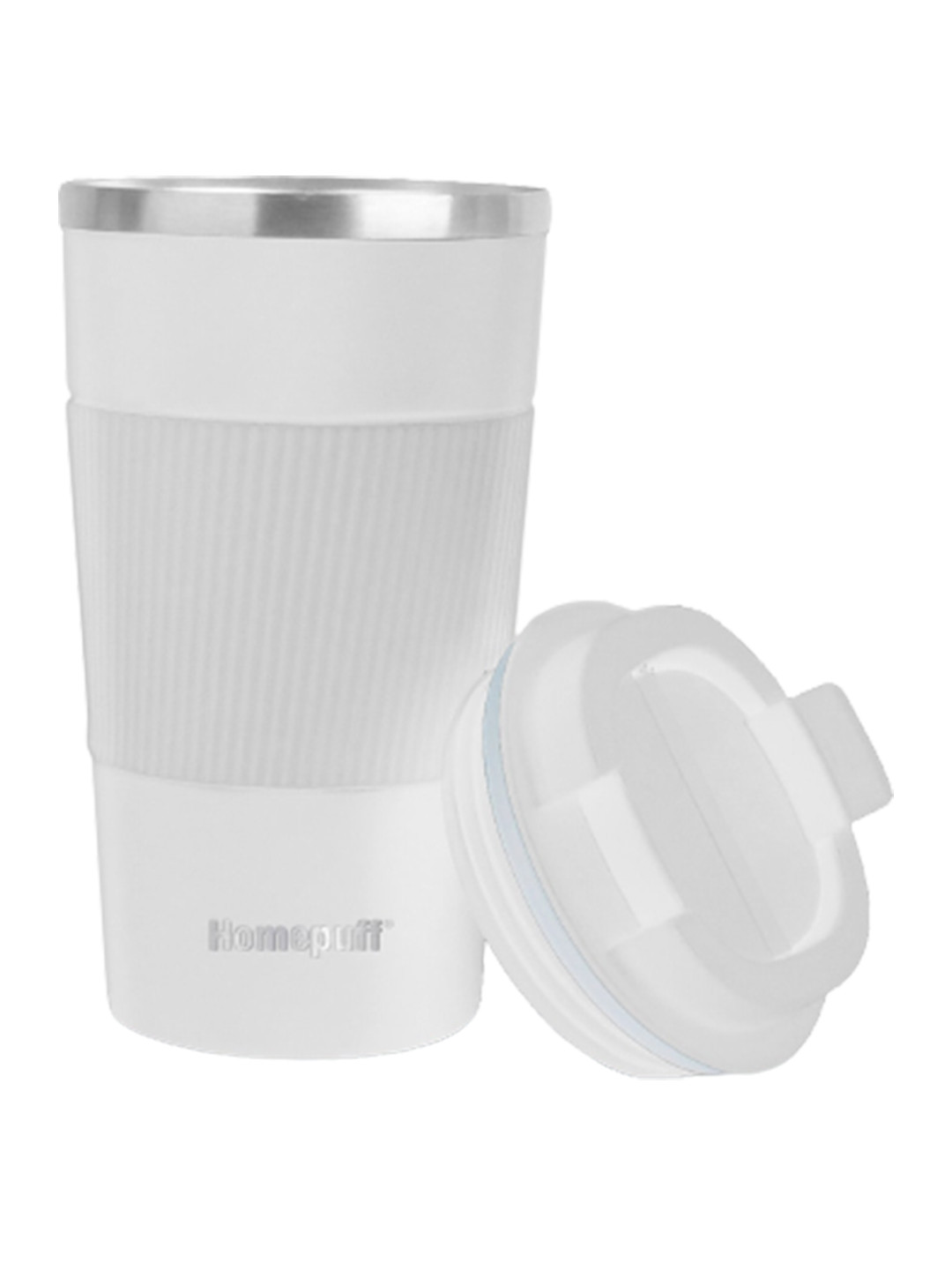 

Home Puff White Stainless Steel Hot & Cold Coffee/Tea Tumbler - 510 ml