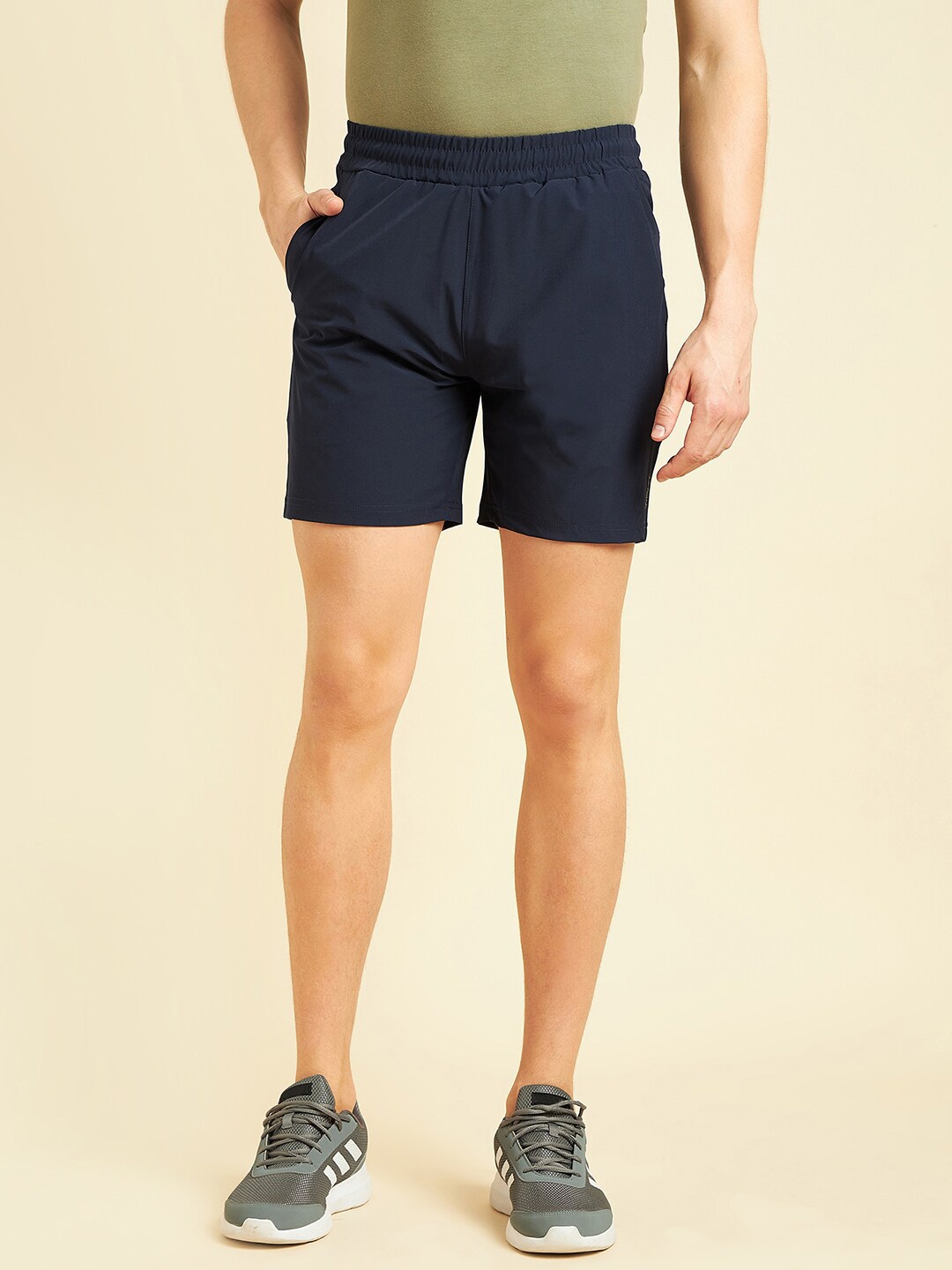 

Sweet Dreams Men Mid-Rise Sports Shorts, Navy blue