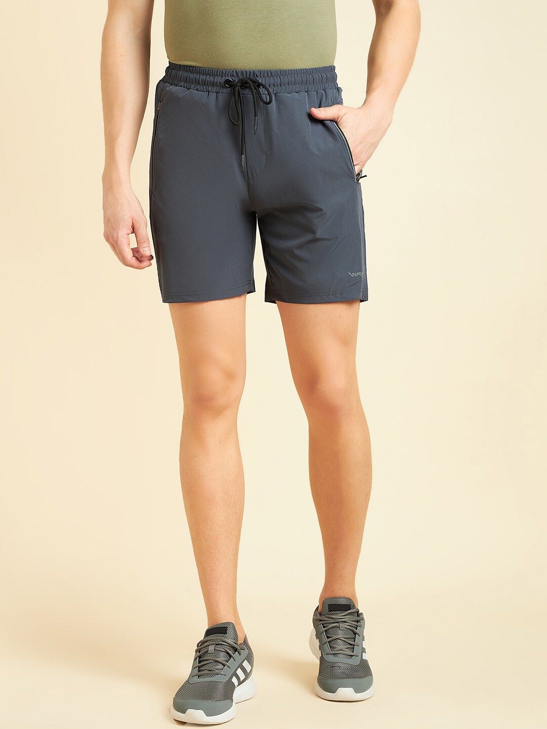 

Sweet Dreams Men Mid-Rise Sports Shorts, Grey