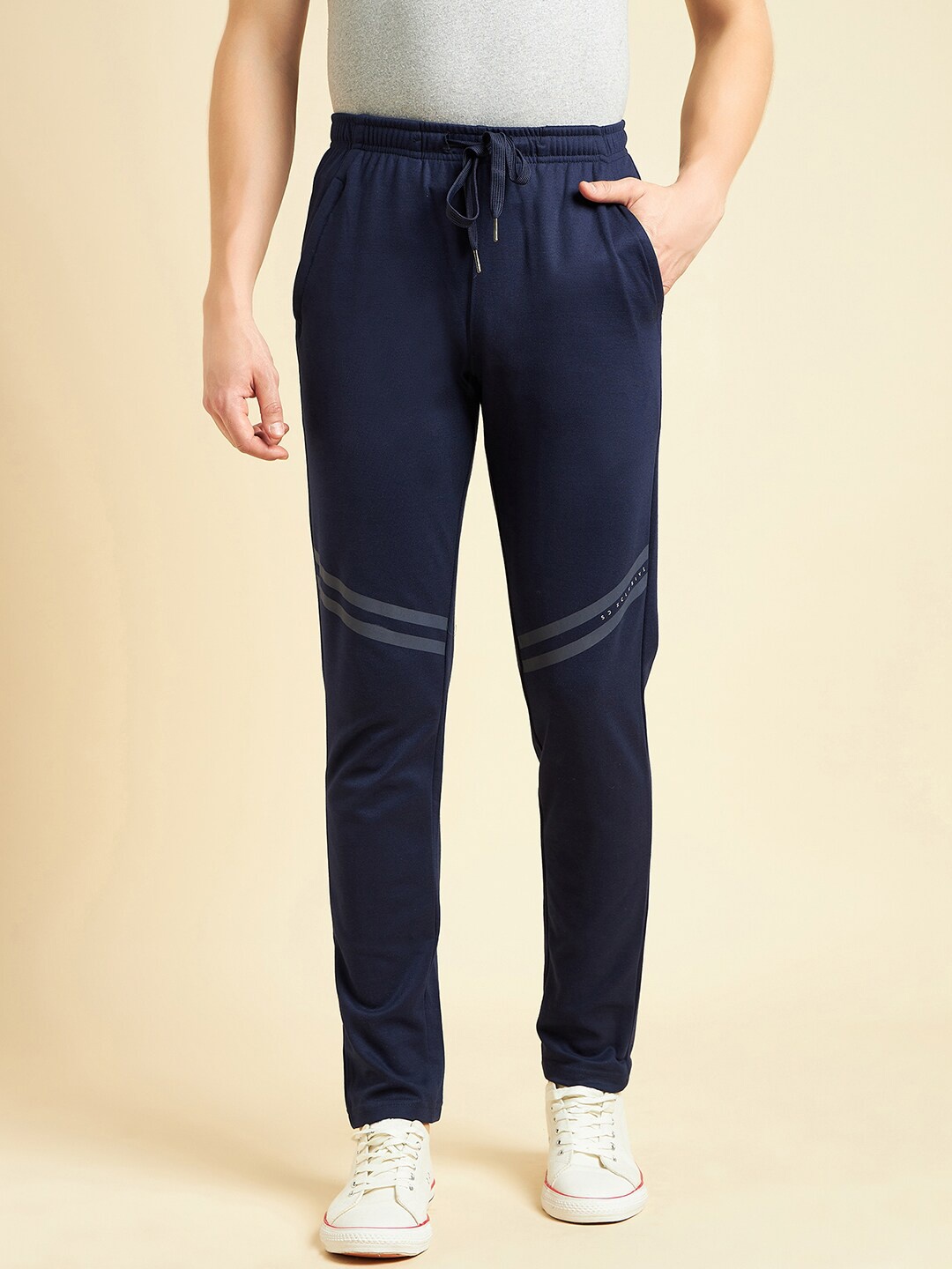 

Sweet Dreams Men Navy Blue Mid-Rise Dry Fit Track Pants