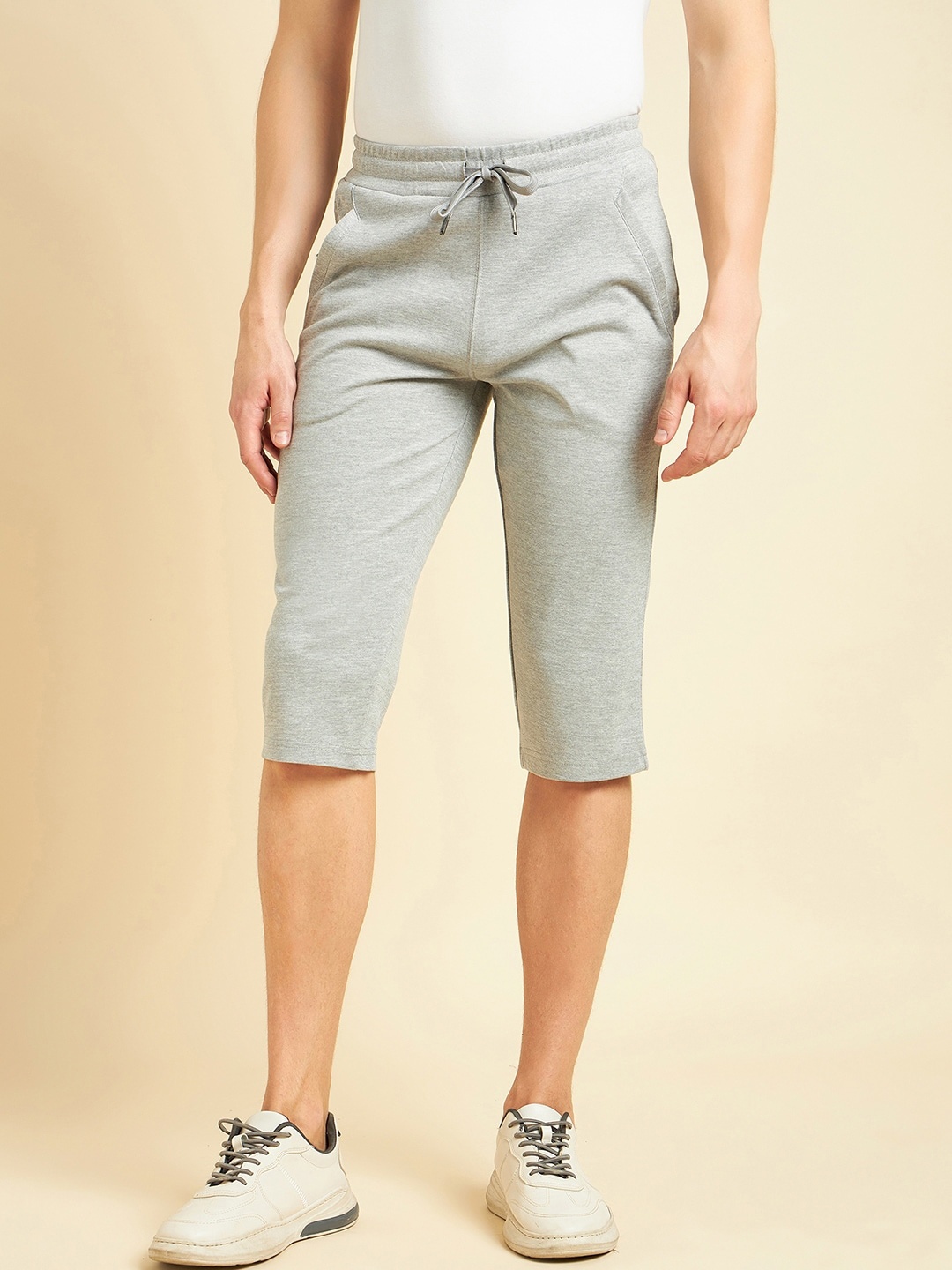 

Sweet Dreams Men Grey Mid-Rise Cotton Shorts