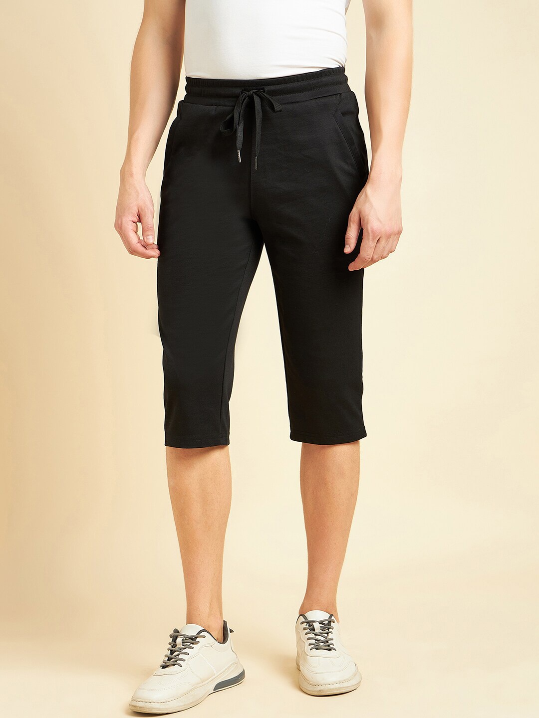 

Sweet Dreams Men Black Mid-Rise Cotton Shorts