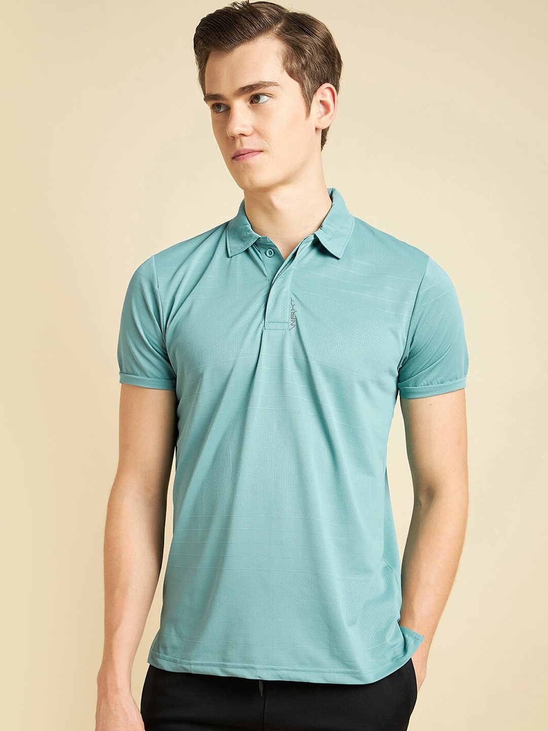

Sweet Dreams Blue Polo Collar Sports T-shirt
