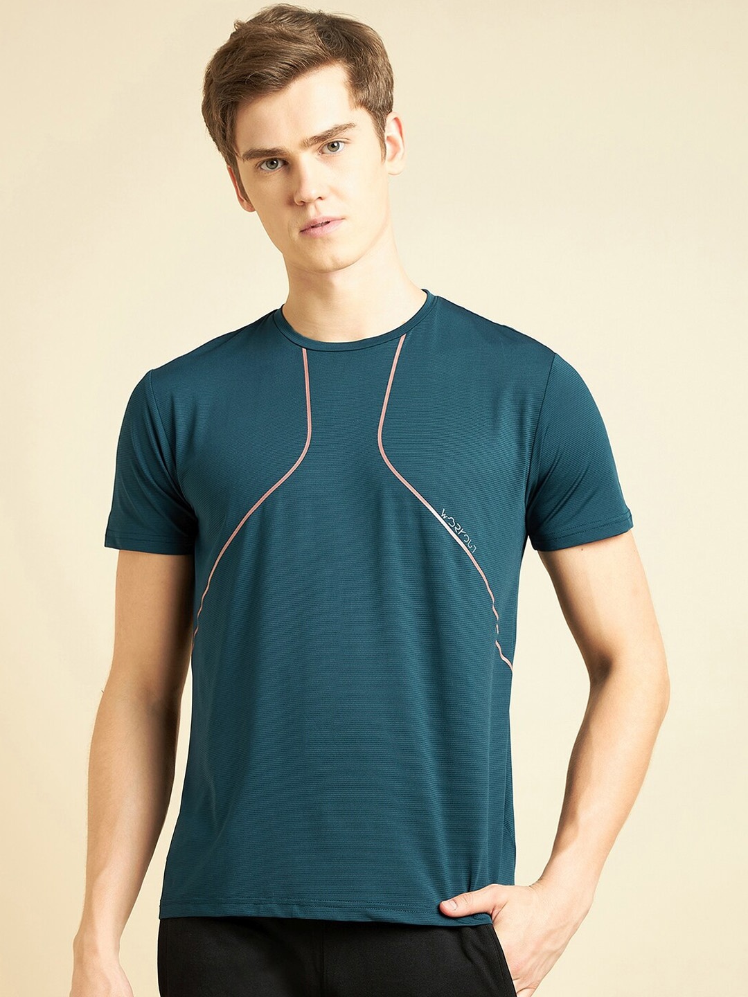 

Sweet Dreams Teal Green Round Neck Sports T-shirt