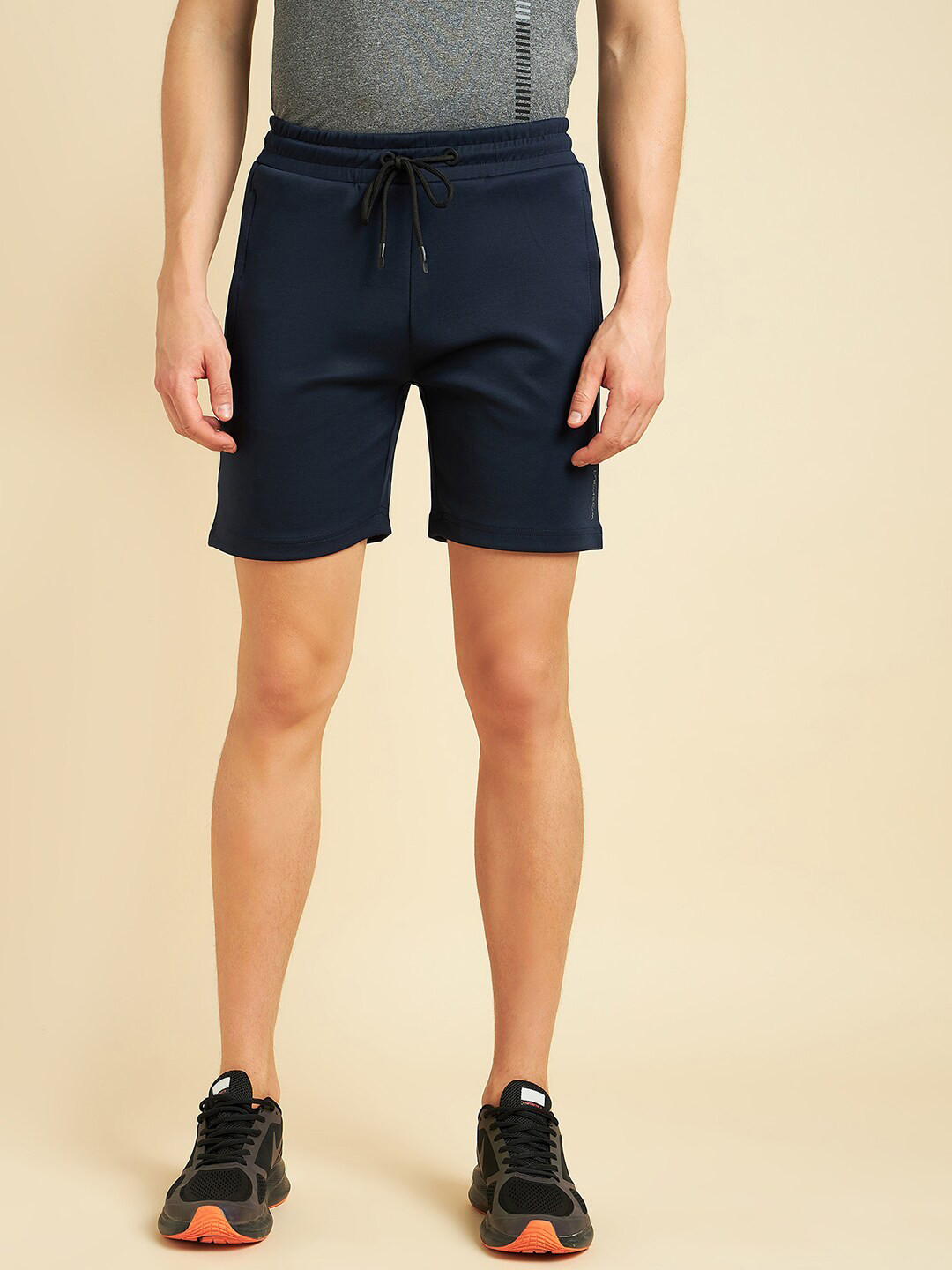 

Sweet Dreams Men Navy Blue Inner Elastic Mid-Rise Lounge Shorts