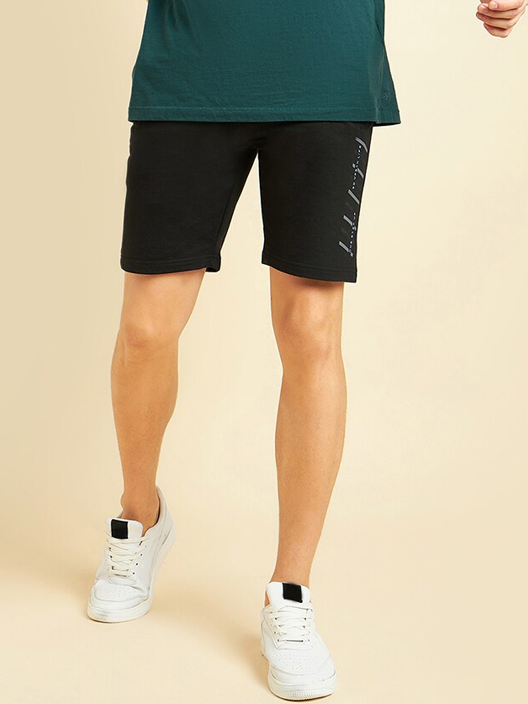

Sweet Dreams Black Men Mid-Rise Cotton Shorts