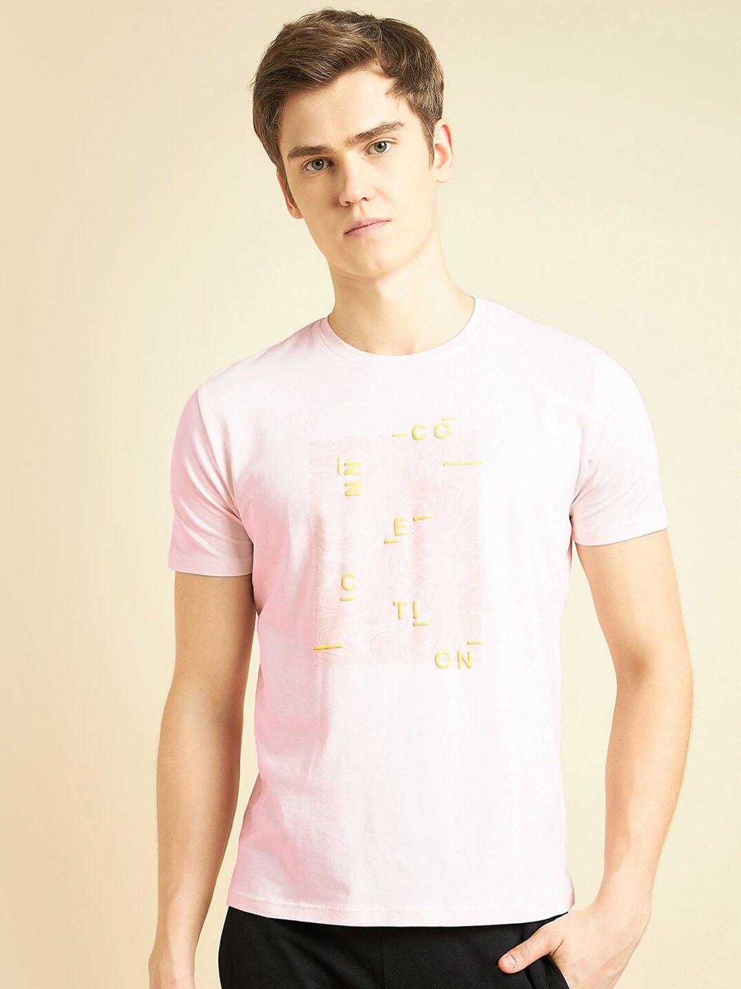 

Sweet Dreams Pink Typography Printed Cotton Casual T-shirt