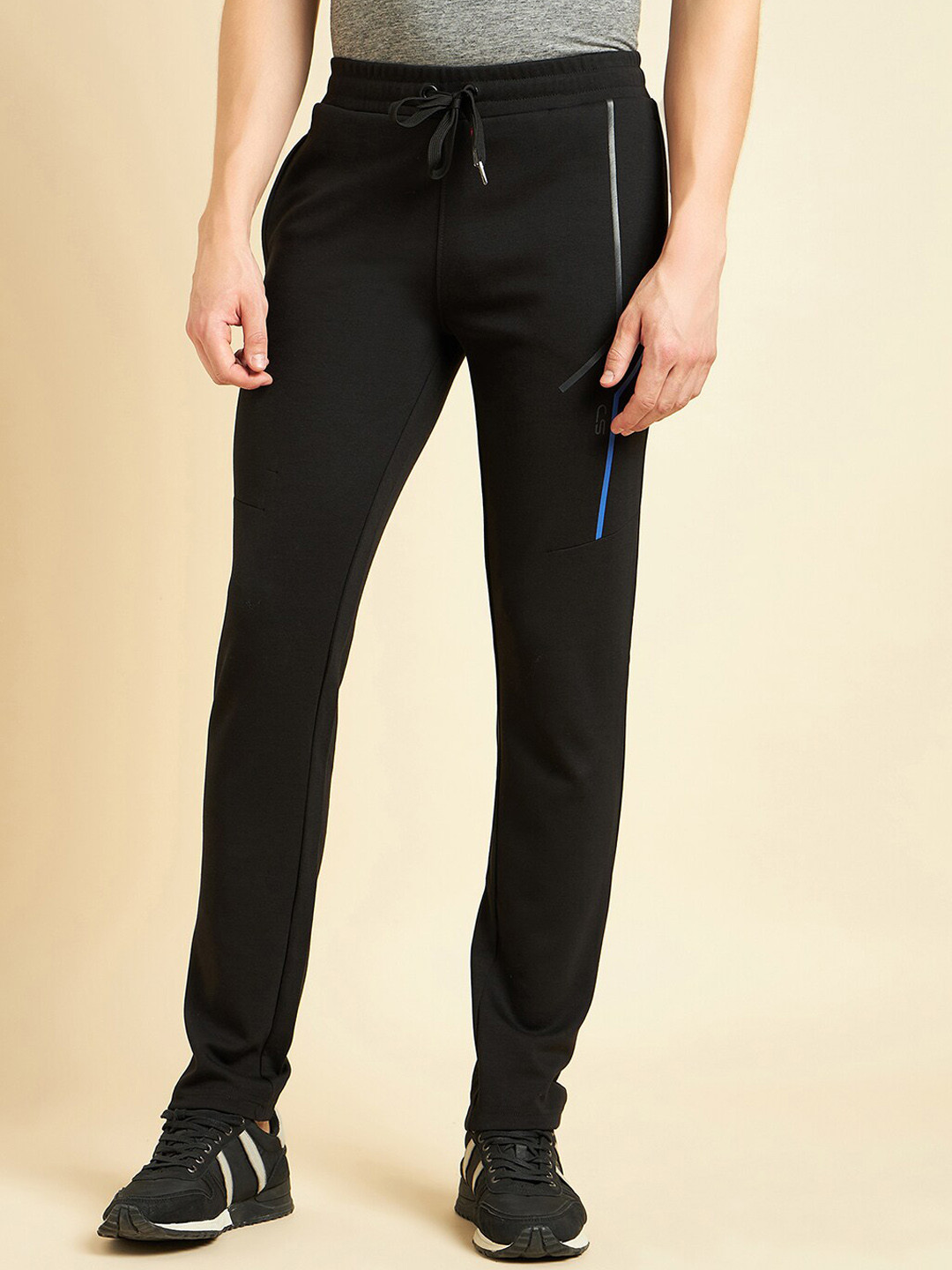 

Sweet Dreams Men Black Mid-Rise Track Pants