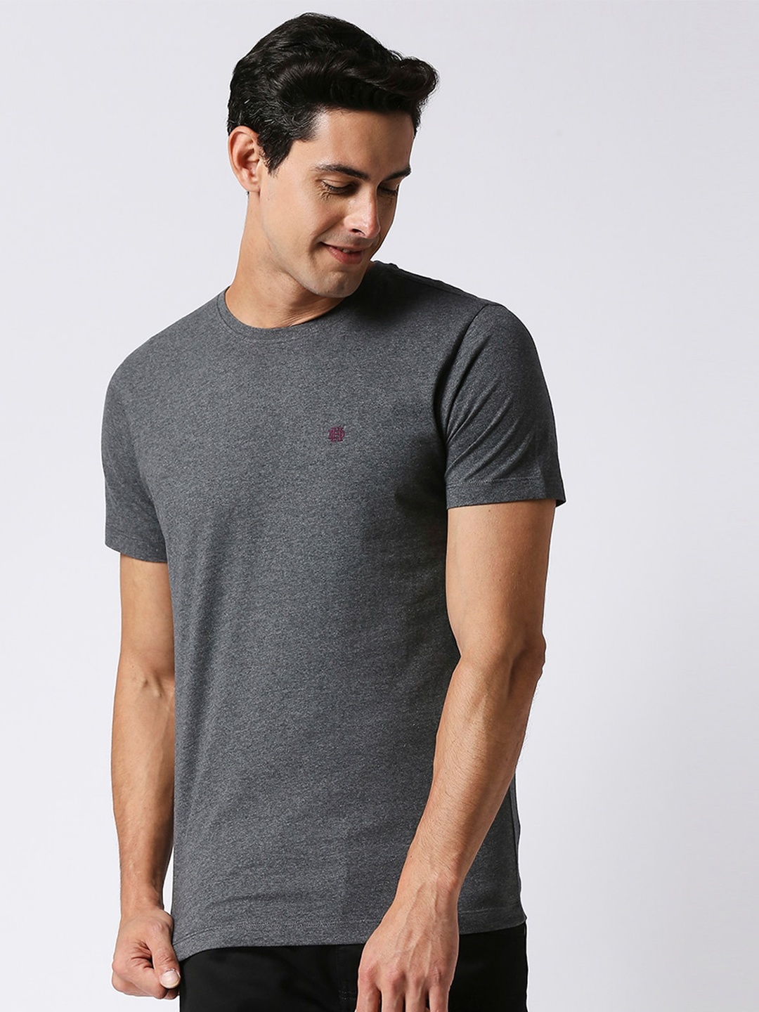 

DRAGON HILL Slim Fit Casual Cotton T-shirt, Grey