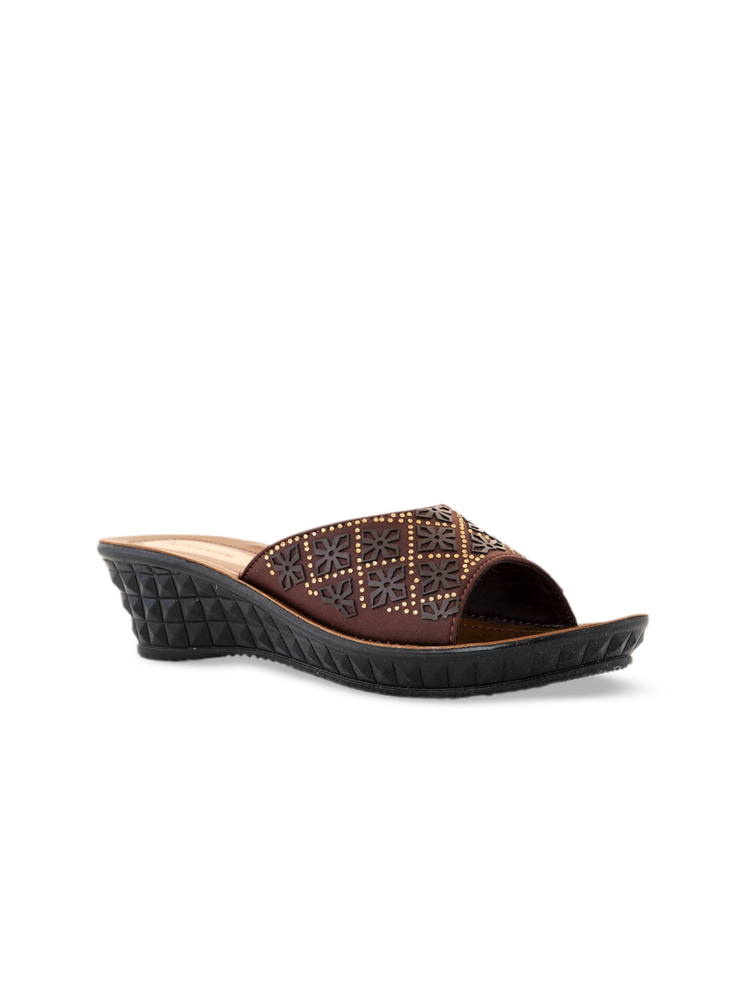 

Khadims Embellished Comfort Heels, Brown