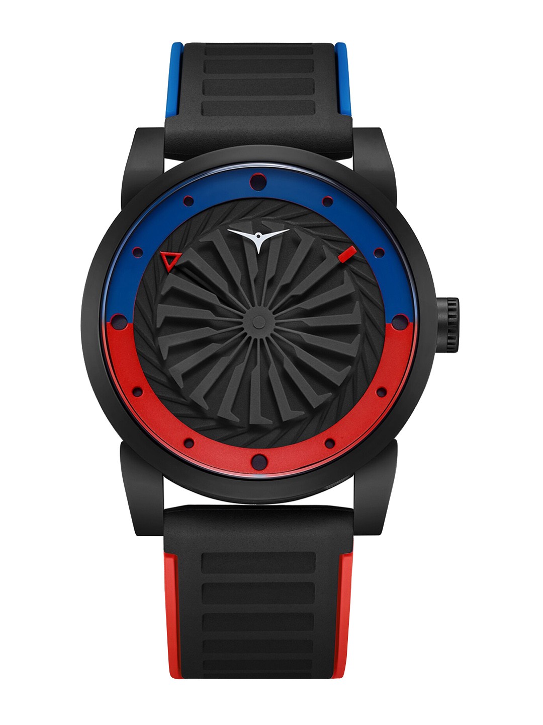 

ZINVO Men Silicon Straps Analogue Automatic Motion Powered Watch 140-3, Black