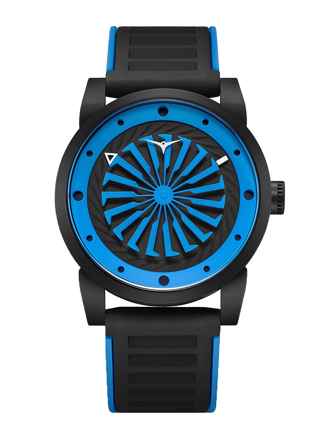

ZINVO Men Silicon Straps Analogue Automatic Motion Powered Watch 140-10, Black