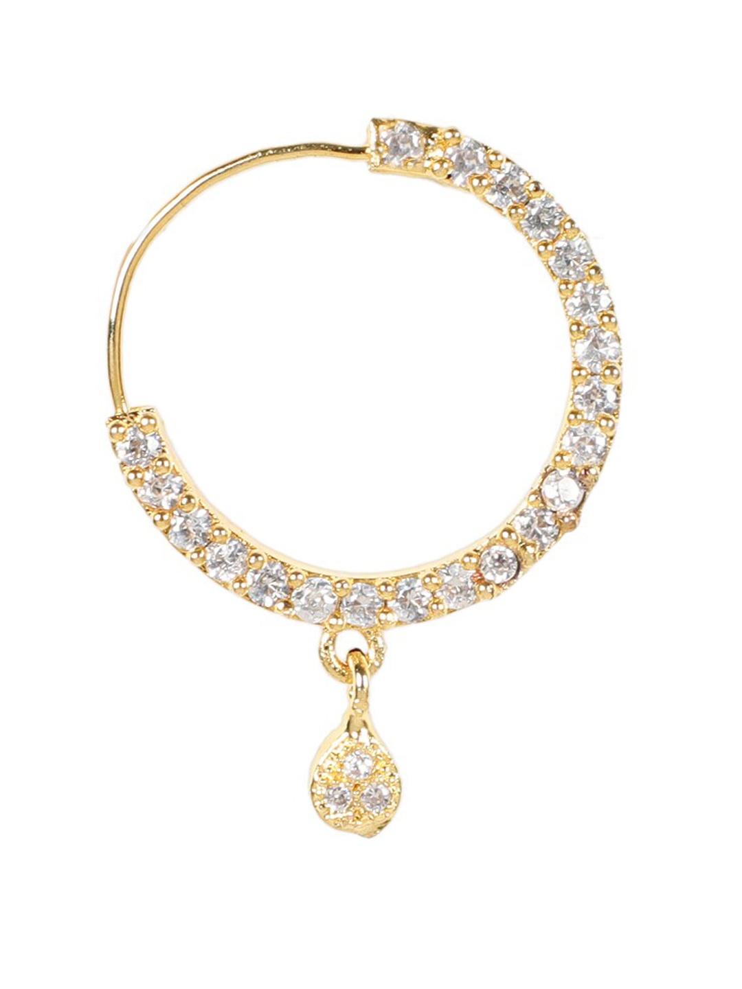 

Anouk Gold-Plated American Diamond Studded Traditional Nath