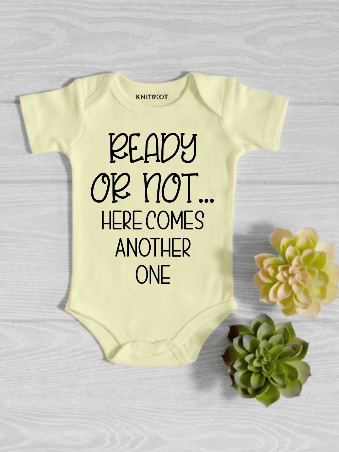 

KNITROOT Infant Printed Cotton Bodysuit, Yellow