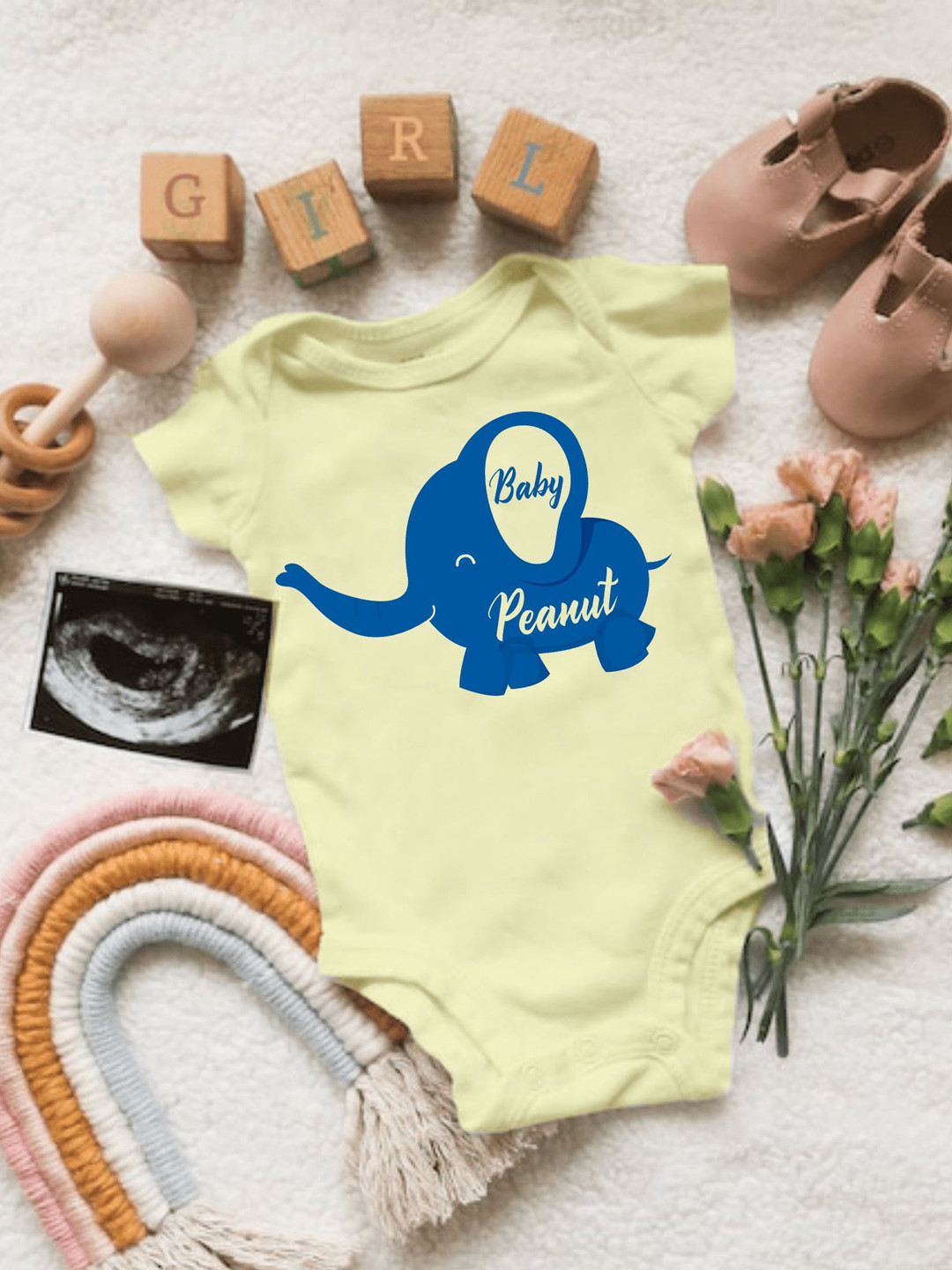 

KNITROOT Infant Printed Cotton Bodysuit, Yellow