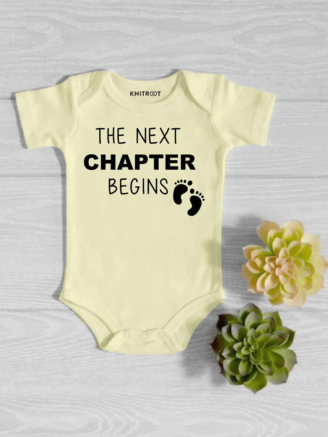 

KNITROOT Infant Printed Cotton Bodysuit, Yellow