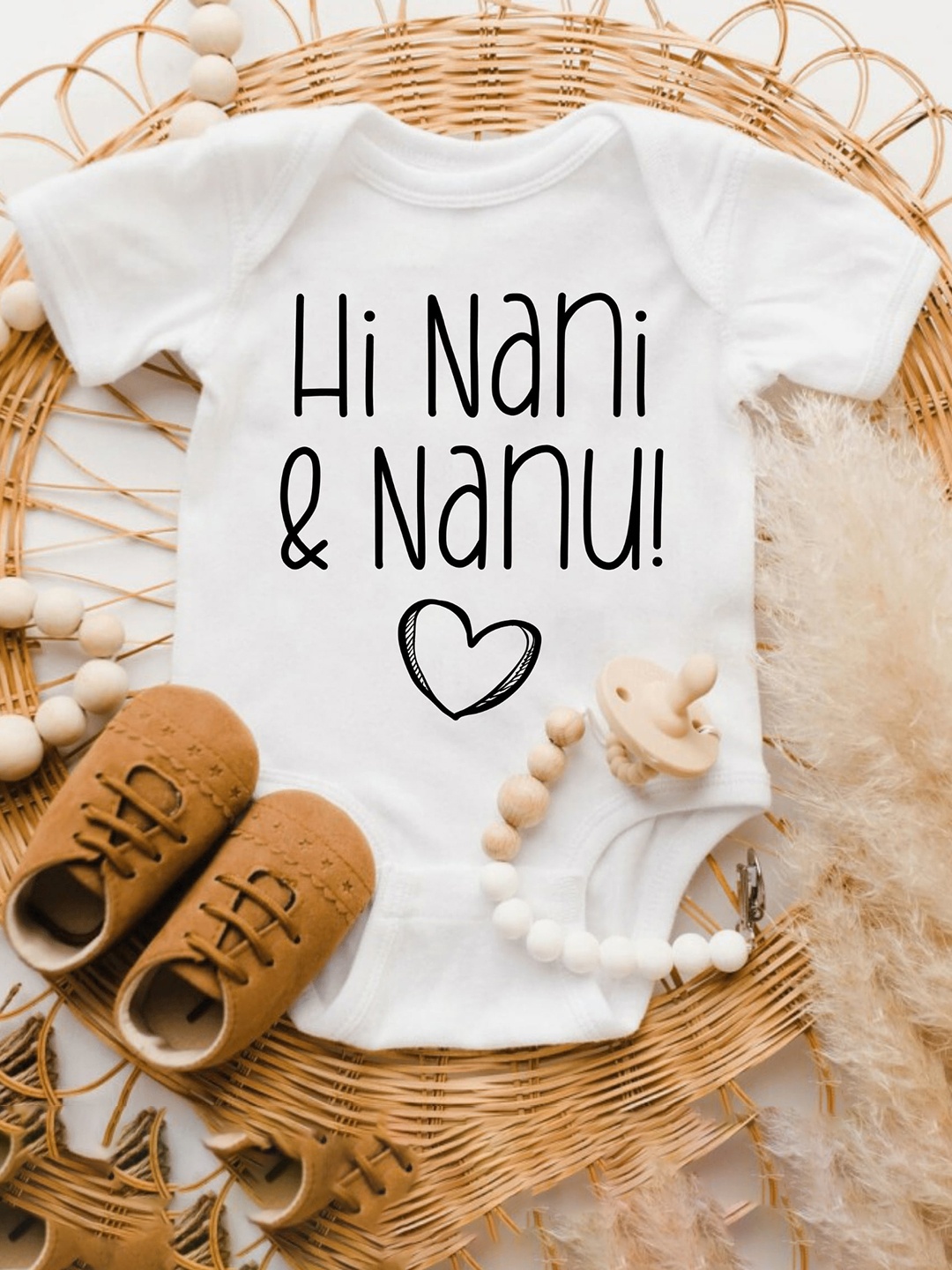 

KNITROOT Infants Kids Typography Printed Cotton Bodysuit, White