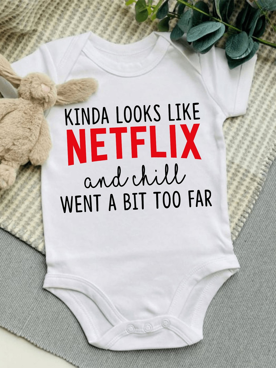 

KNITROOT Infant Printed Cotton Bodysuit, White
