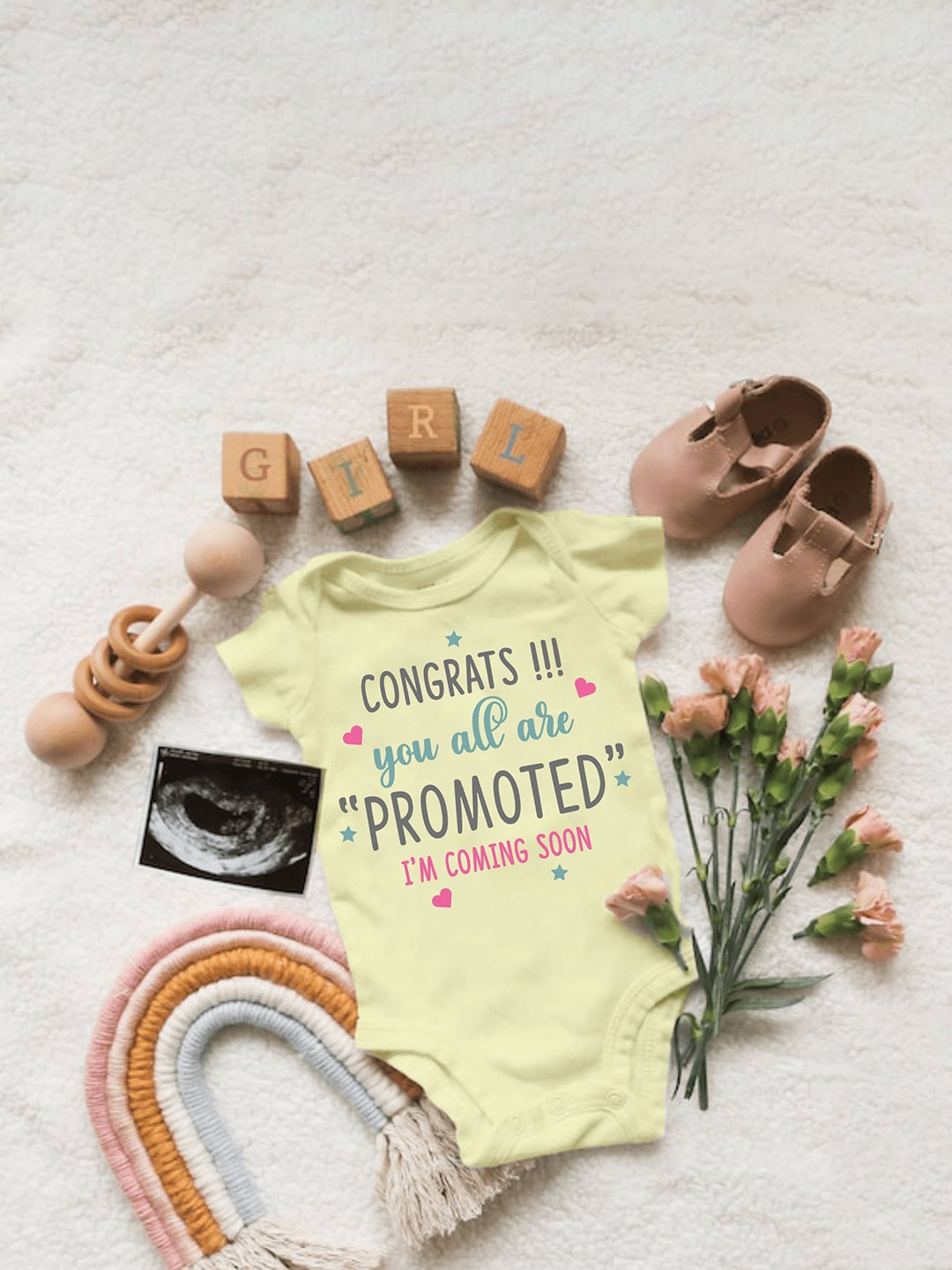 

KNITROOT Infant Printed Cotton Bodysuit, Yellow