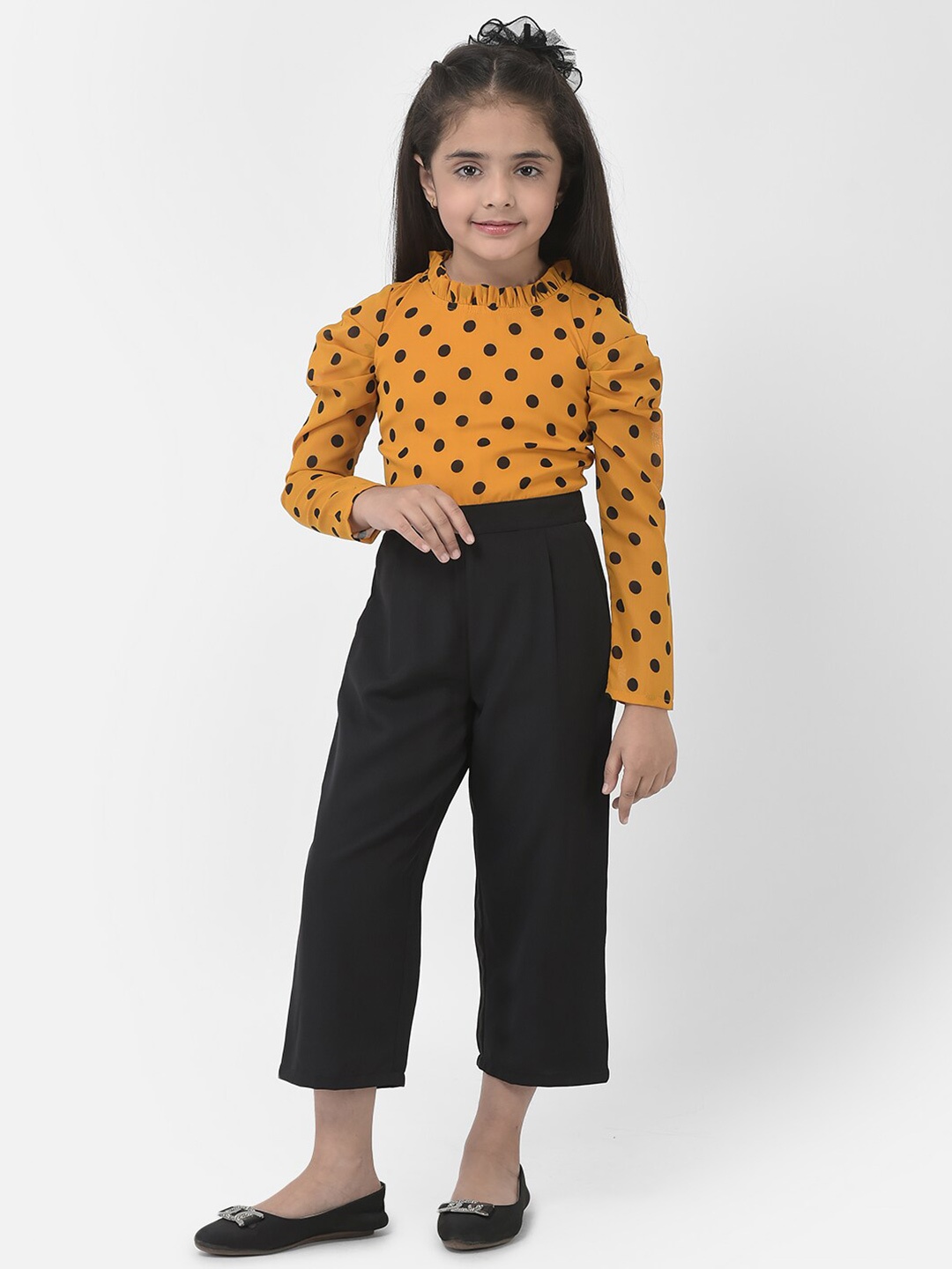 

Eavan Girls Printed Basic Jumpsuit, Mustard