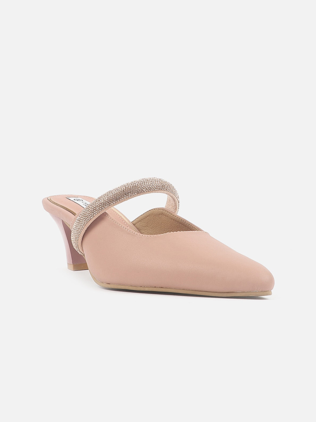 

Carlton London Embellished Block Heel Mules, Pink