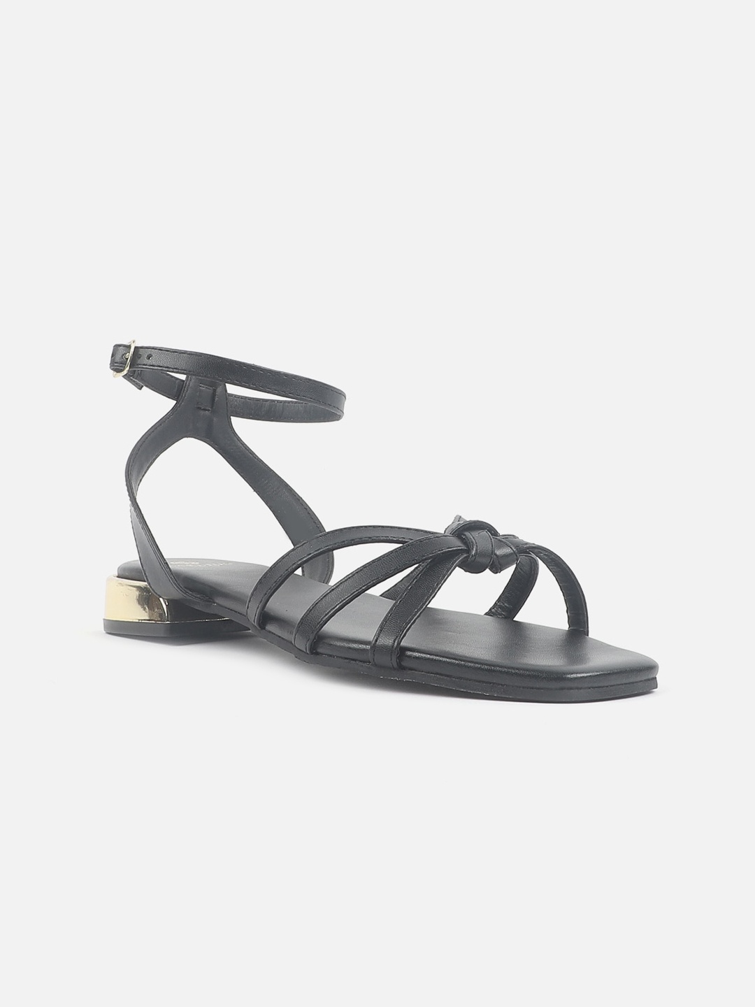 

Carlton London Strappy Open Toe Block Heels, Black