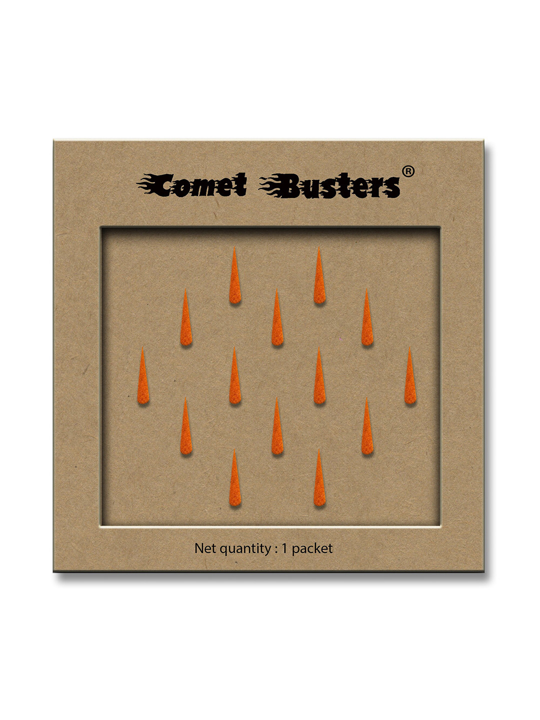 

Comet Busters 14 Pcs Reusable Designer Bindis - Orange