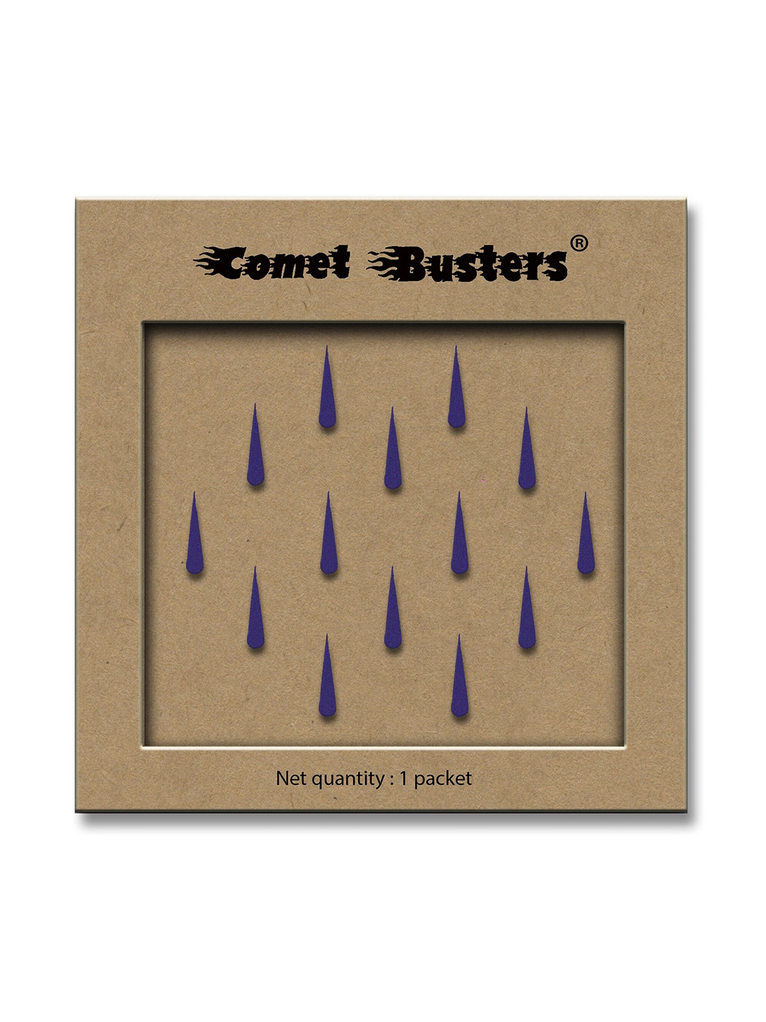 

Comet Busters Blue Reusable Designer Bindis - 14 Pcs