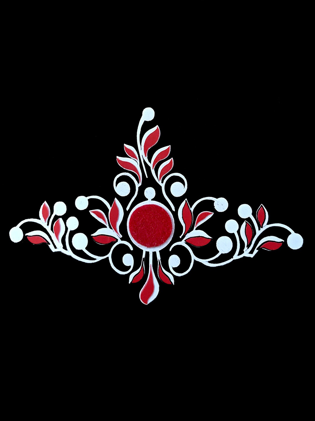 

Comet Busters Reusable Bengali Bridal Bindi - Red & White