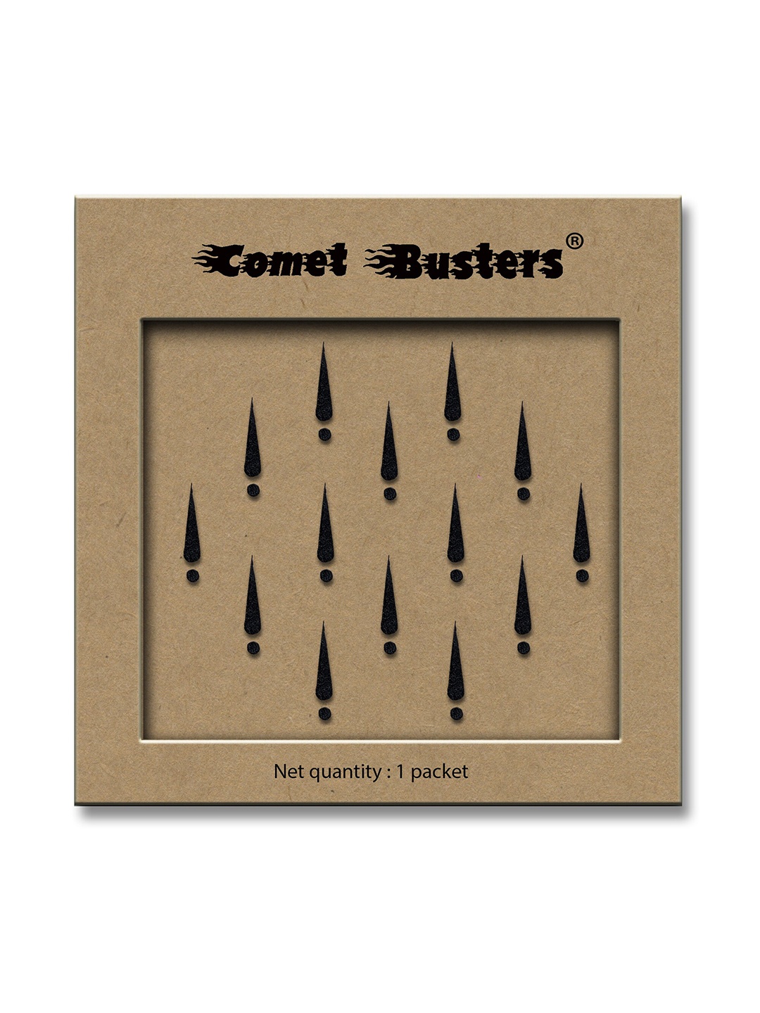 

Comet Busters Black Handcrafted Beautiful Traditional Designer Bindis - 14 Pcs