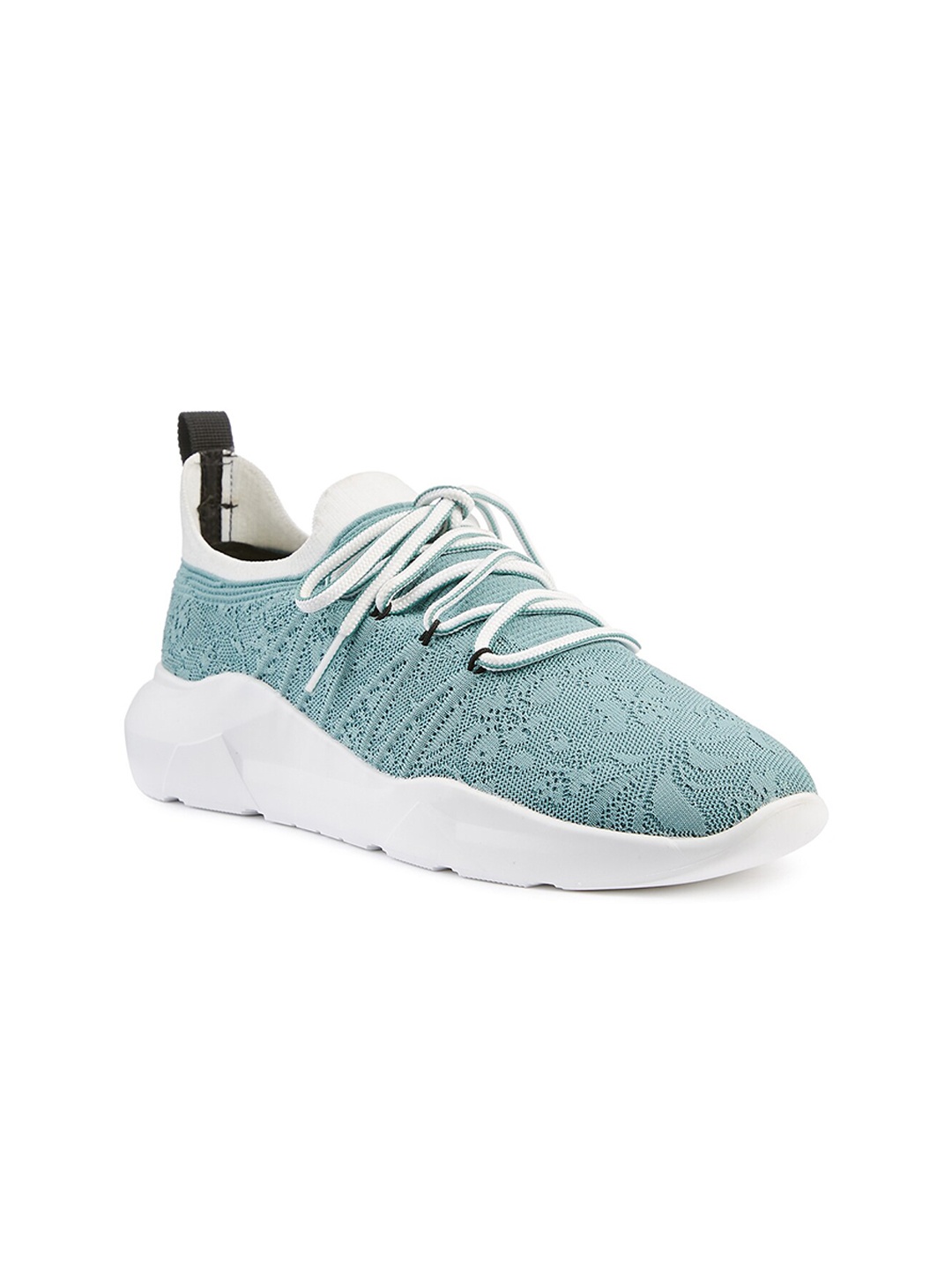 

FREESOUL Women FREEDO Woven Design Textile Contrast Sole Sneakers, Sea green