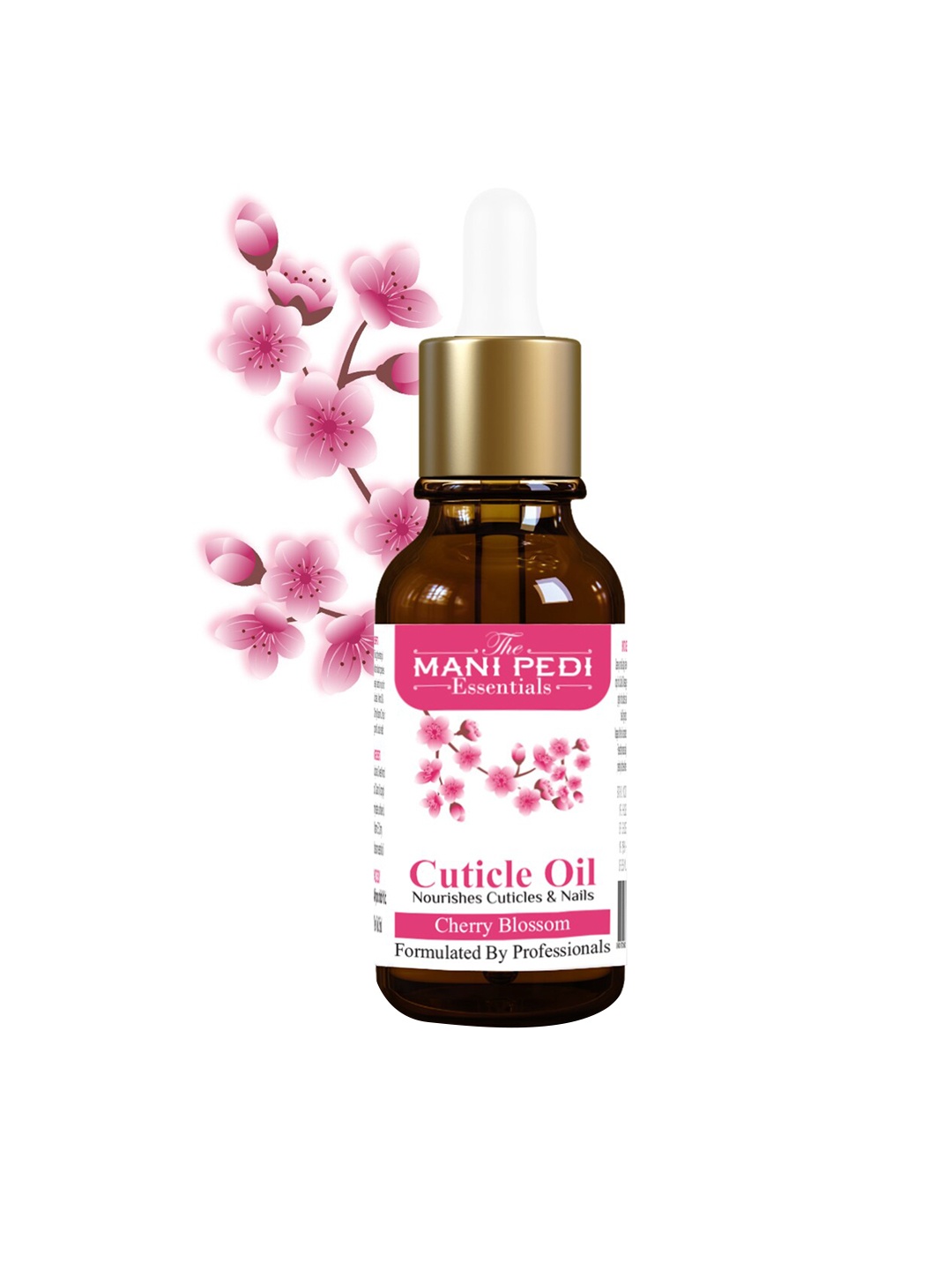 

The Mani Pedi Essentials Enriched with Cherry Blossom Pure & Natural Cuticle Oil - 30ml, Brown