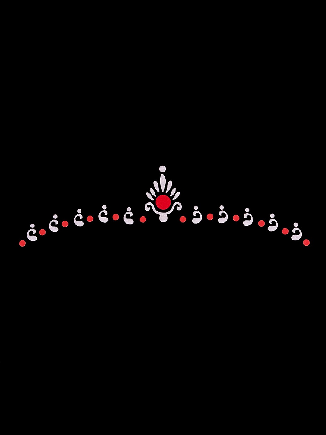 

Comet Busters Reusable Bengali Bridal Bindi - White & Red