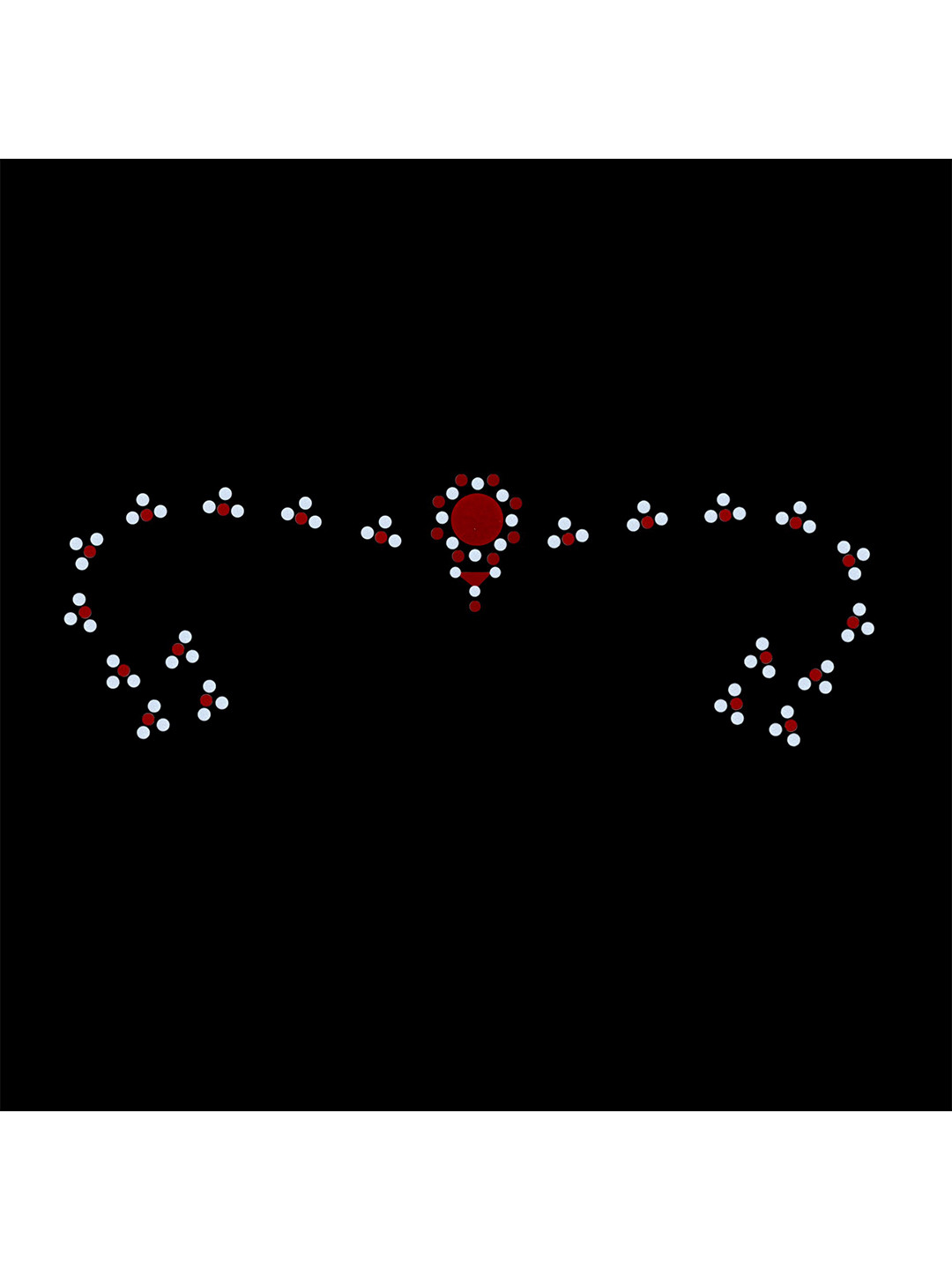 

Comet Busters Traditional Bridal Bengali Wedding Bindi - White & Red