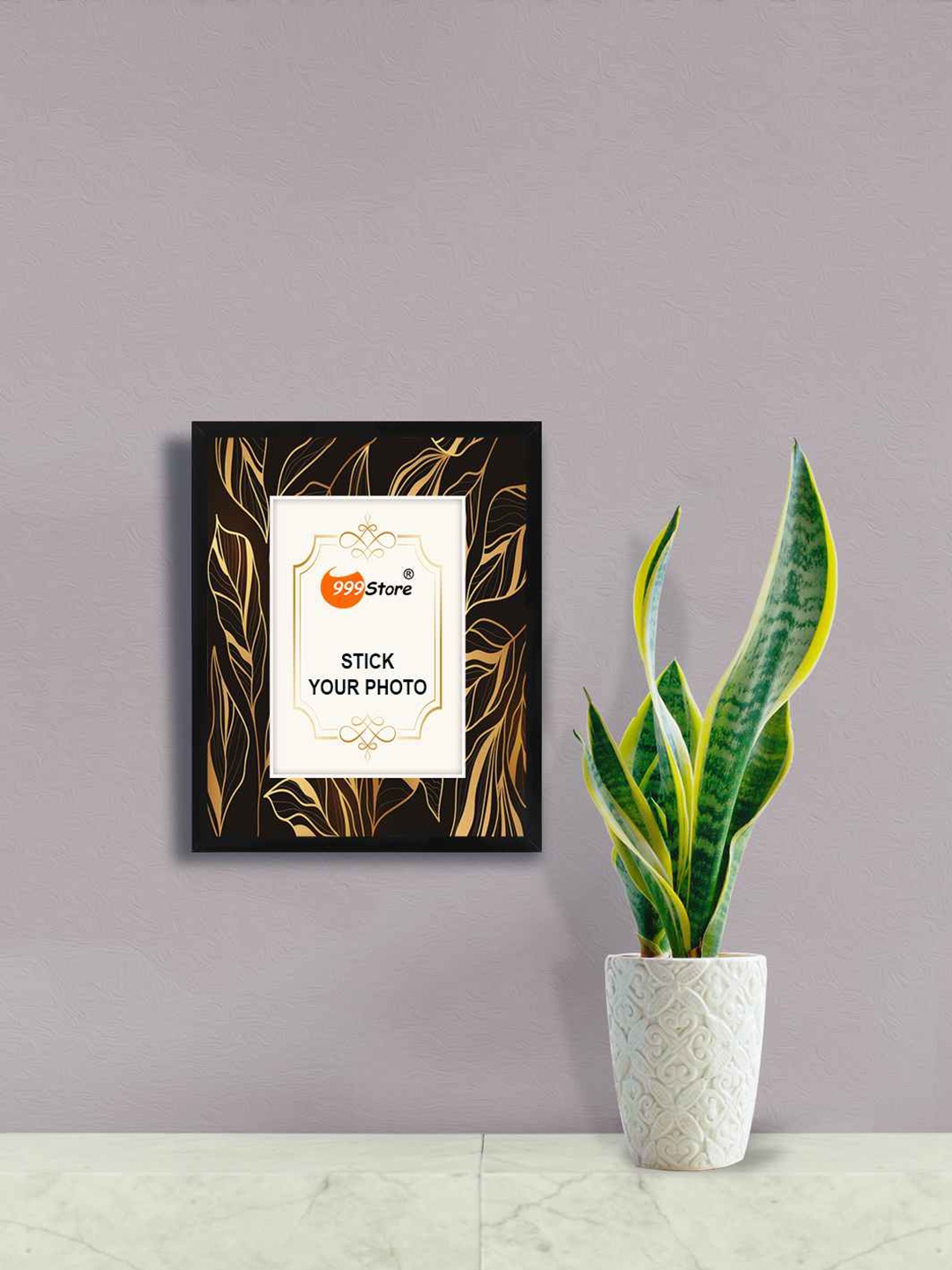 

999Store Brown & Beige Printed Wall Photo Frame